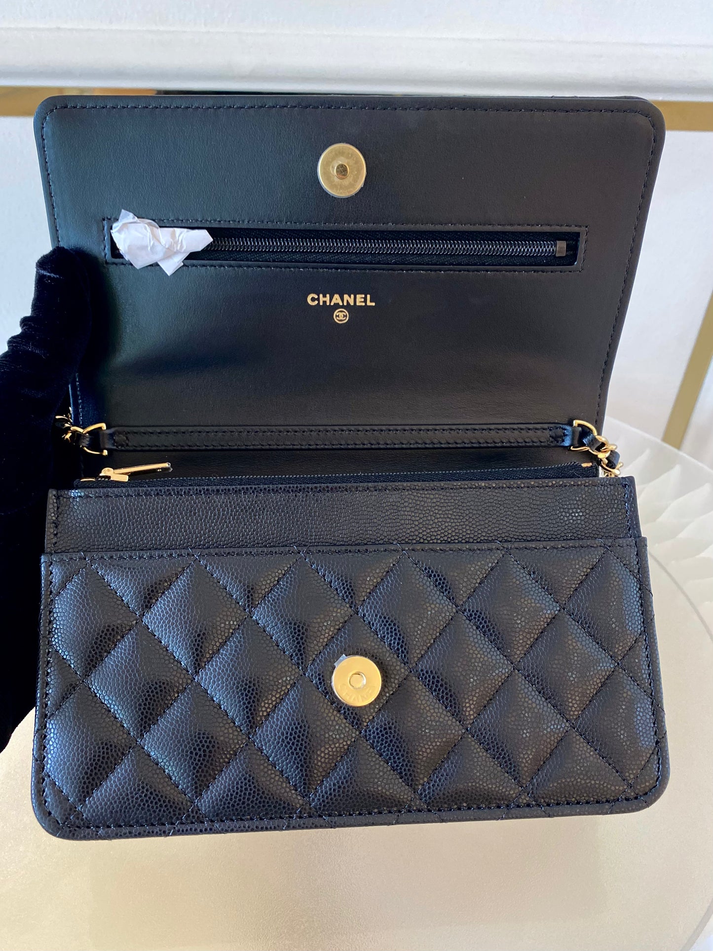 CHANEL WOC Top Handle Caviar GHW