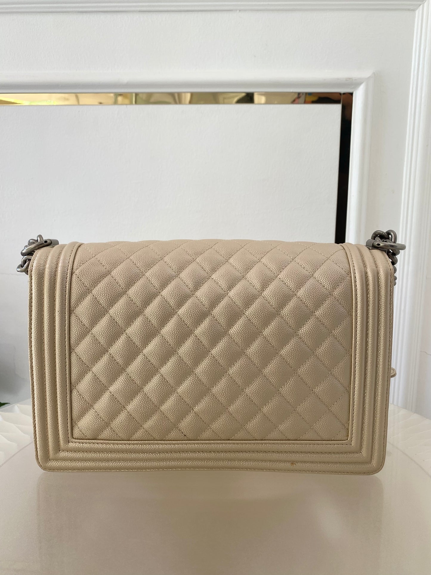 Chanel Leboy New Medium Metallic Caviar Ruthenium Hardware