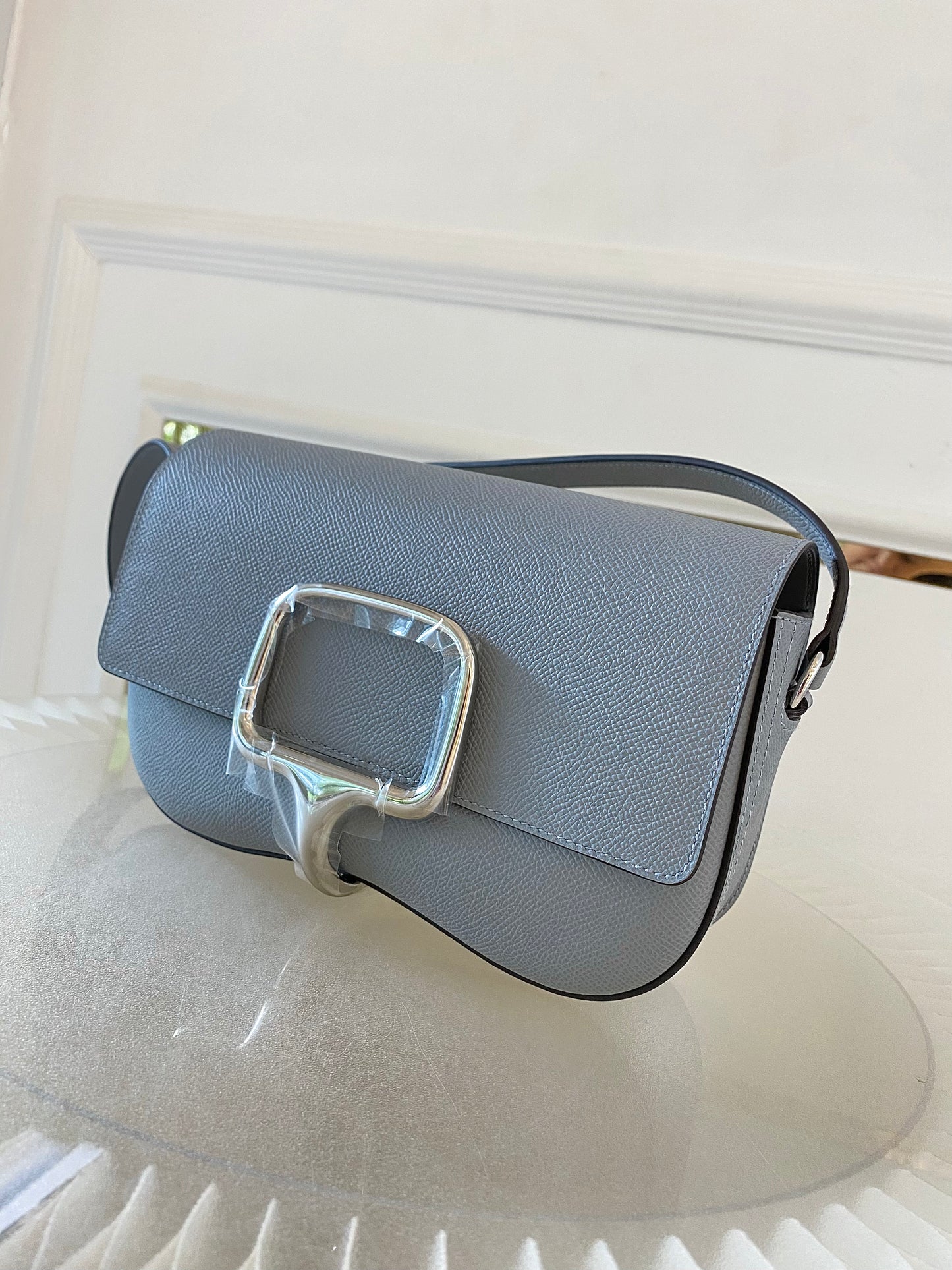 HERMES Della Cavalleria Elan Gris Pale Epsom PHW