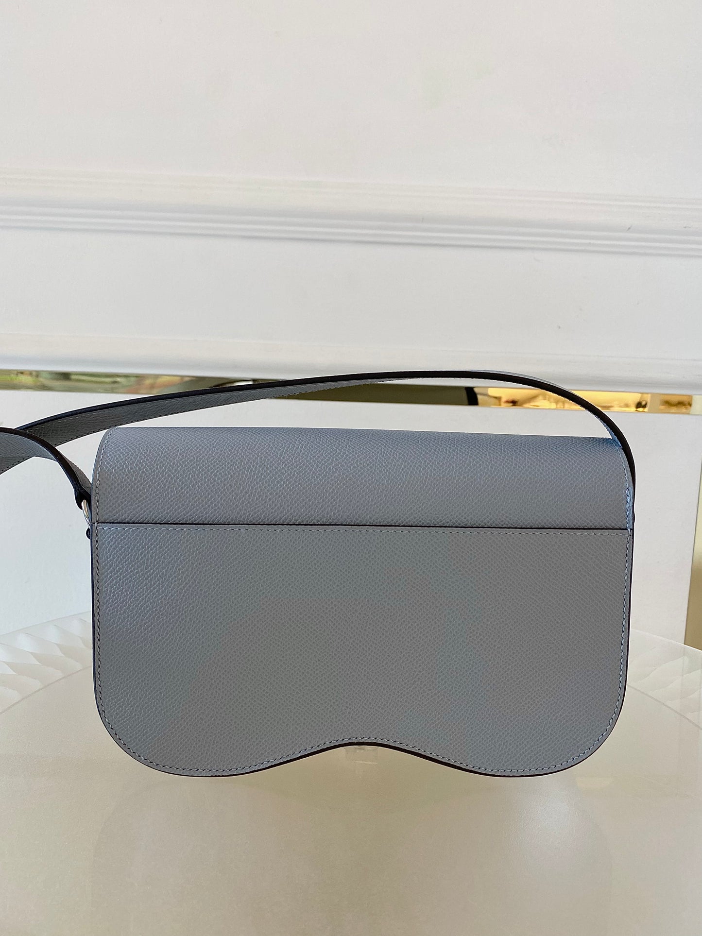 HERMES Della Cavalleria Elan Gris Pale Epsom PHW