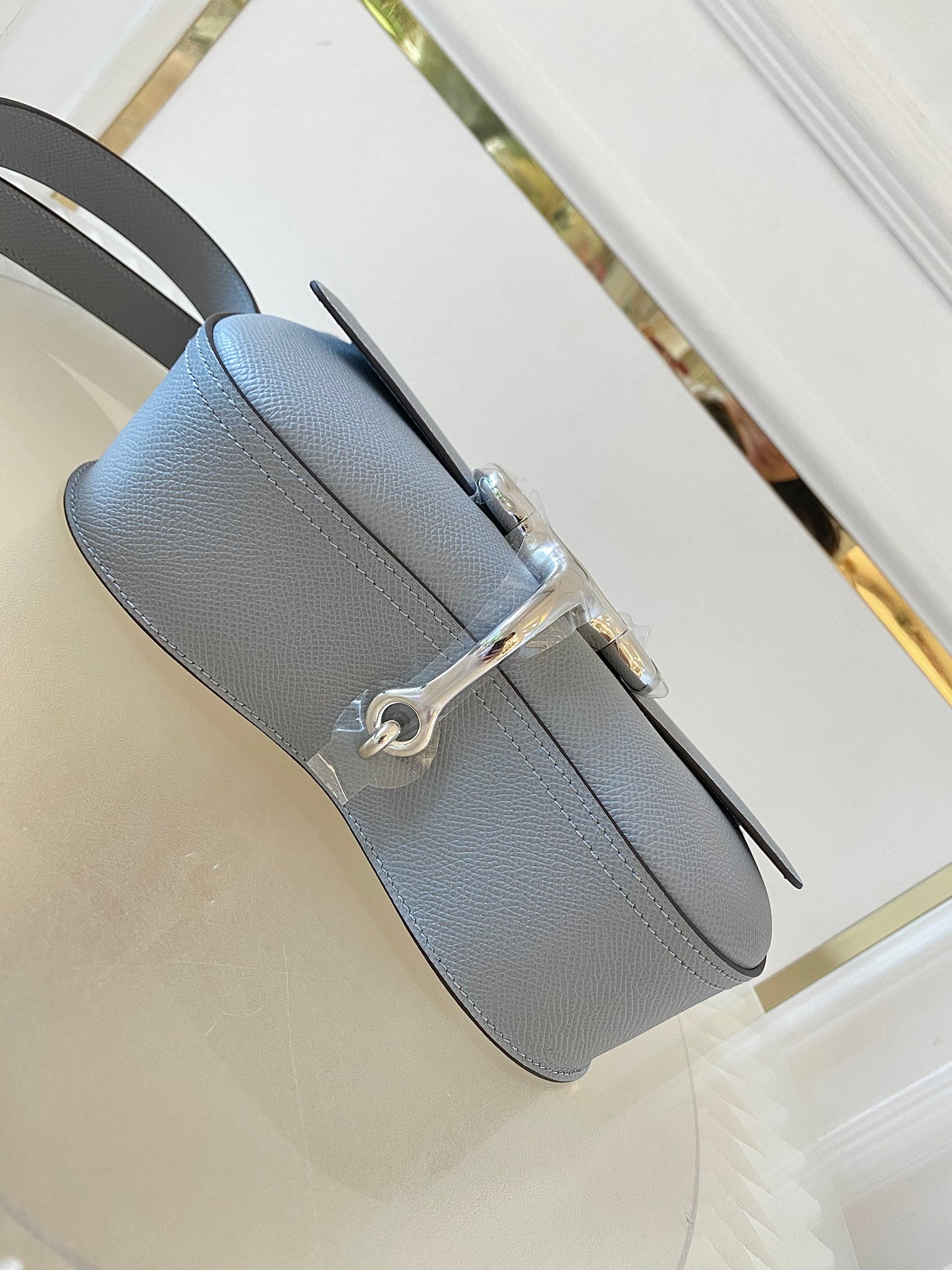 HERMES Della Cavalleria Elan Gris Pale Epsom PHW