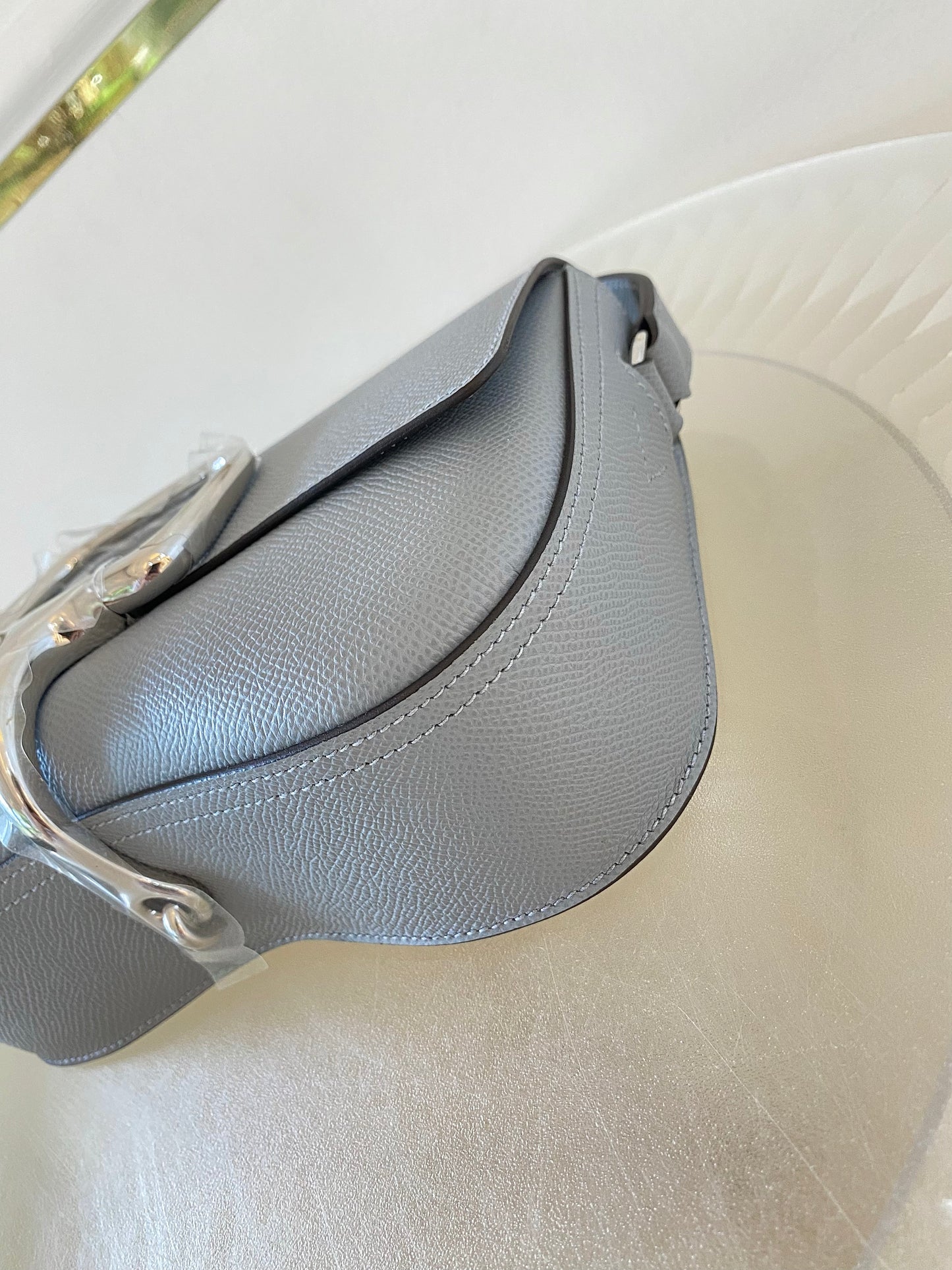 HERMES Della Cavalleria Elan Gris Pale Epsom PHW