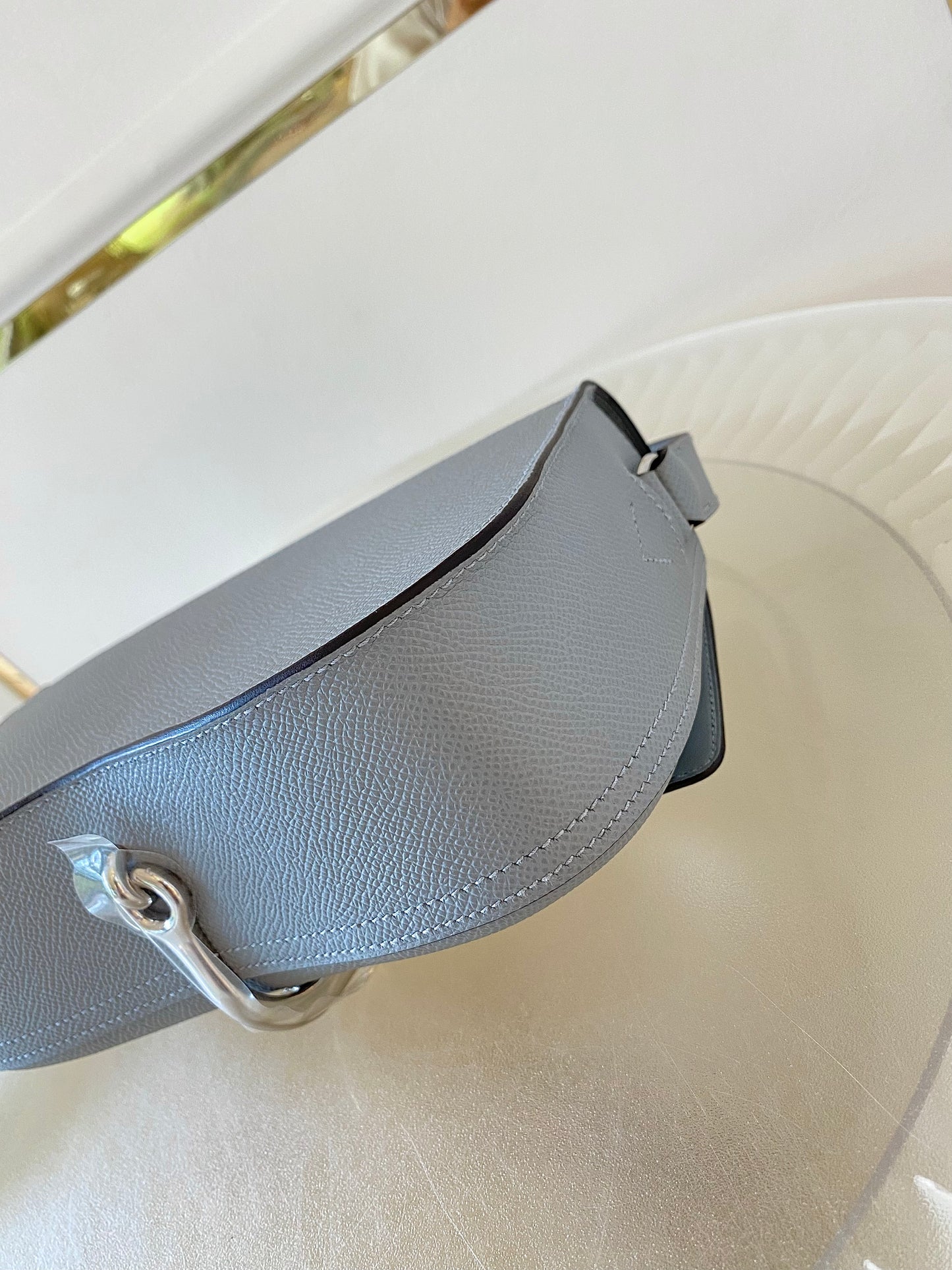 HERMES Della Cavalleria Elan Gris Pale Epsom PHW