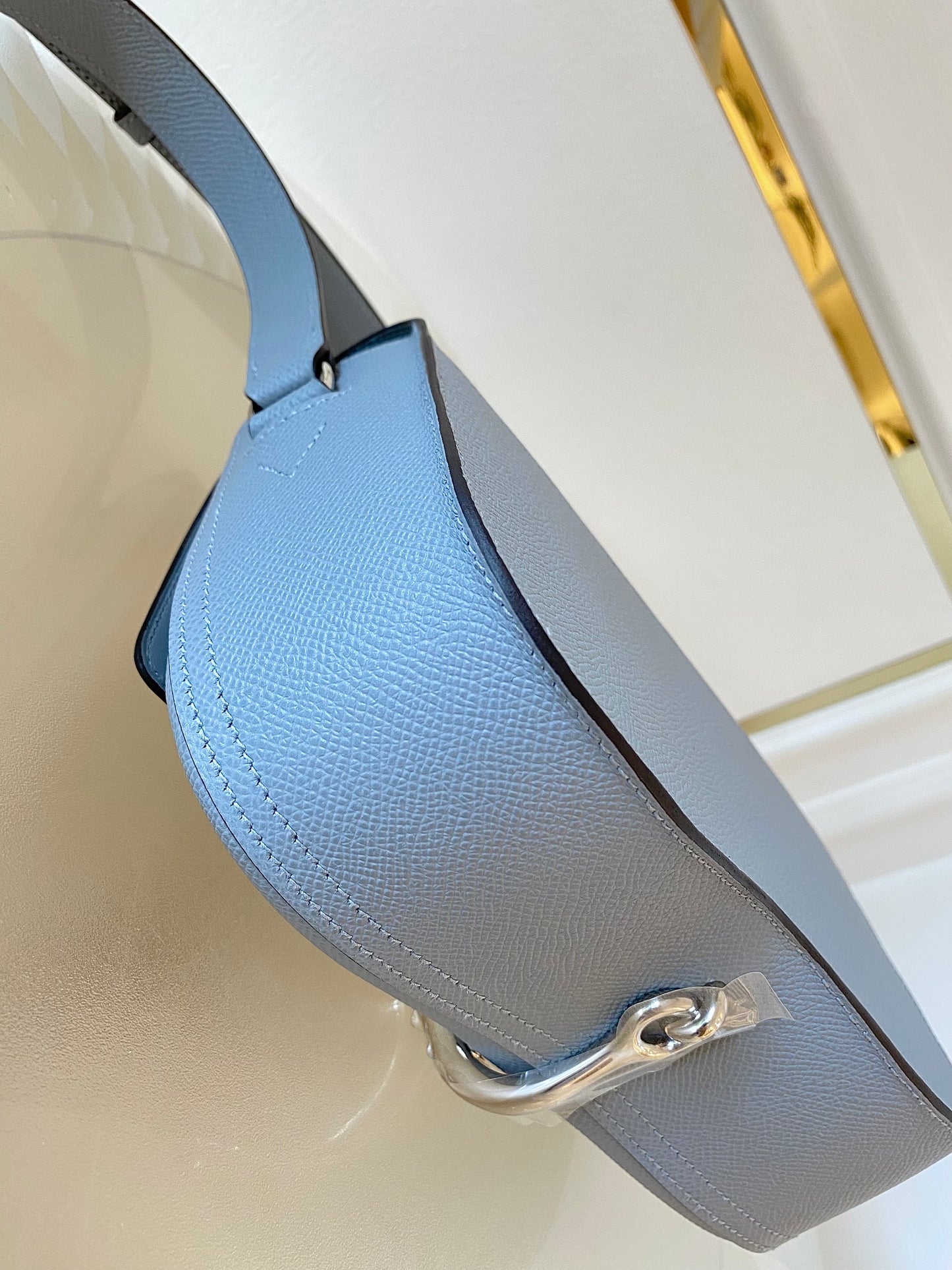 HERMES Della Cavalleria Elan Gris Pale Epsom PHW