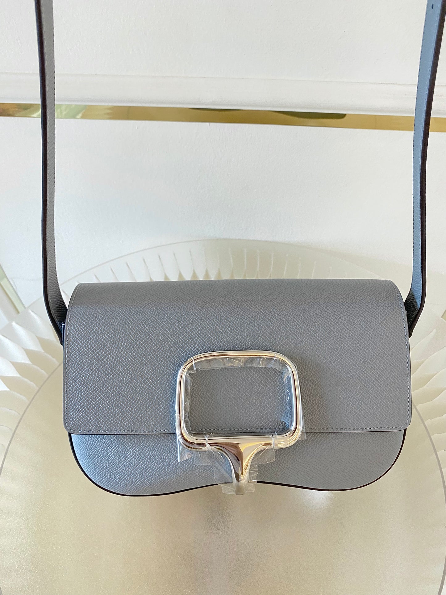 HERMES Della Cavalleria Elan Gris Pale Epsom PHW