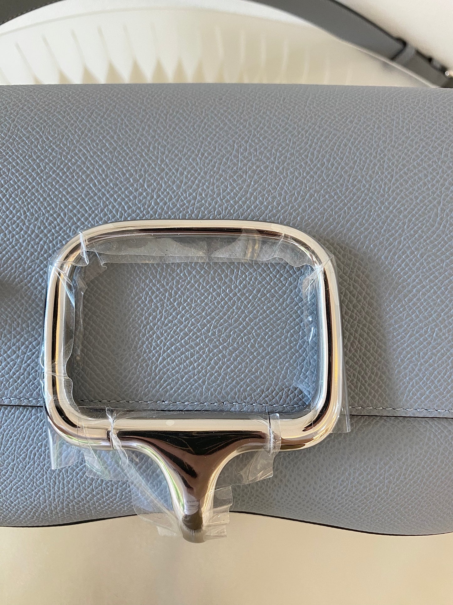 HERMES Della Cavalleria Elan Gris Pale Epsom PHW