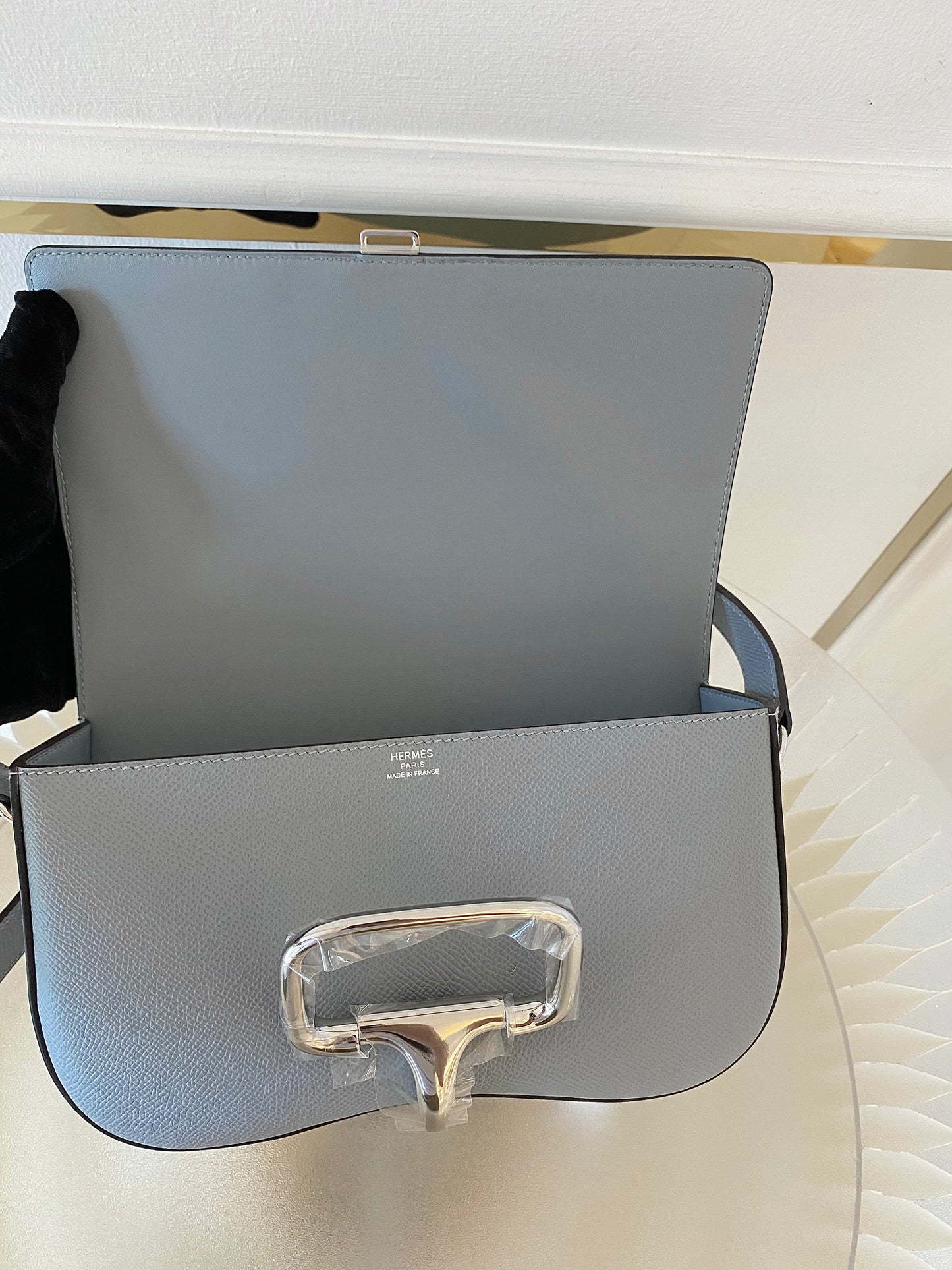 HERMES Della Cavalleria Elan Gris Pale Epsom PHW