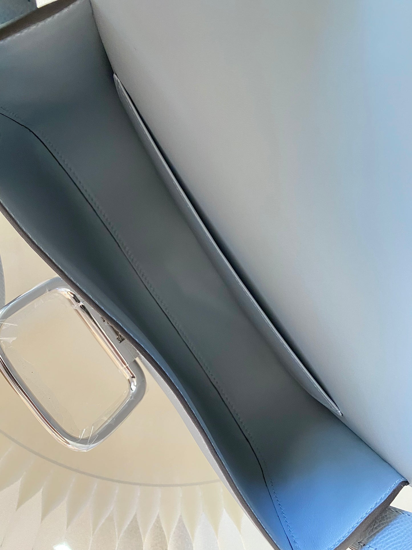 HERMES Della Cavalleria Elan Gris Pale Epsom PHW