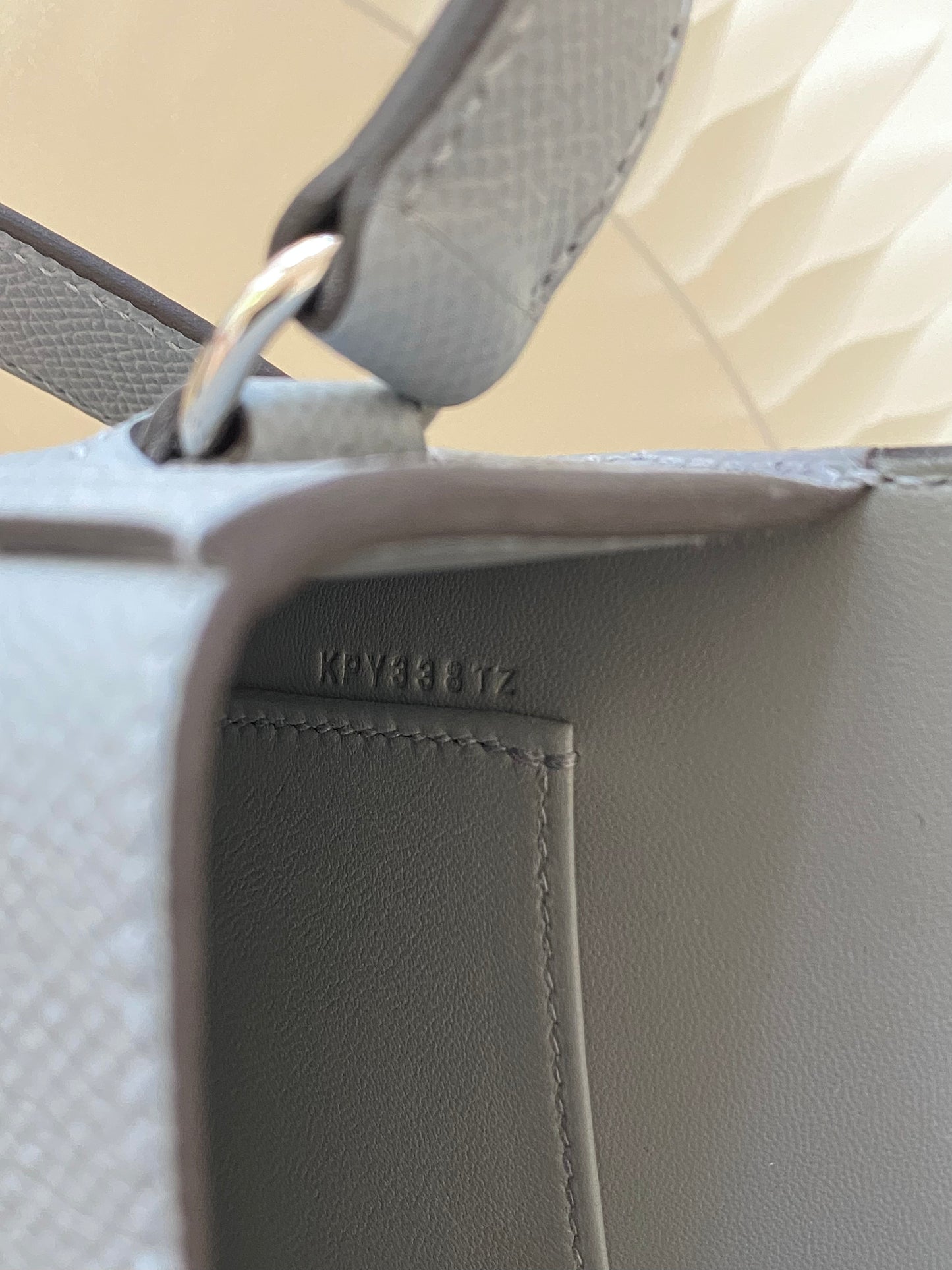 HERMES Della Cavalleria Elan Gris Pale Epsom PHW