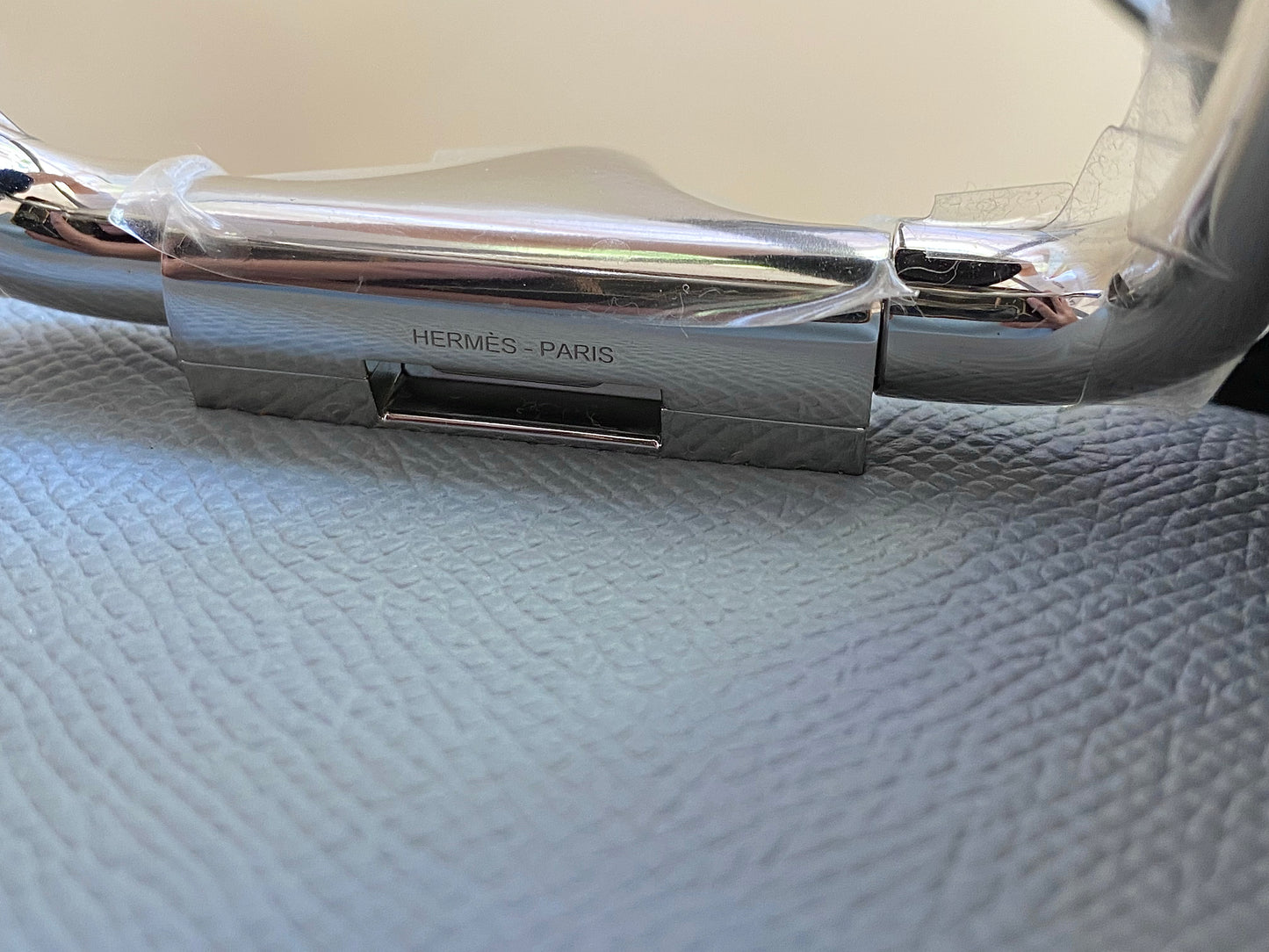 HERMES Della Cavalleria Elan Gris Pale Epsom PHW