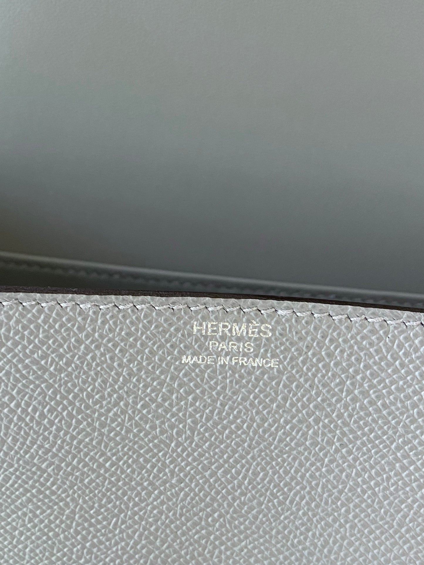 HERMES Della Cavalleria Elan Gris Pale Epsom PHW