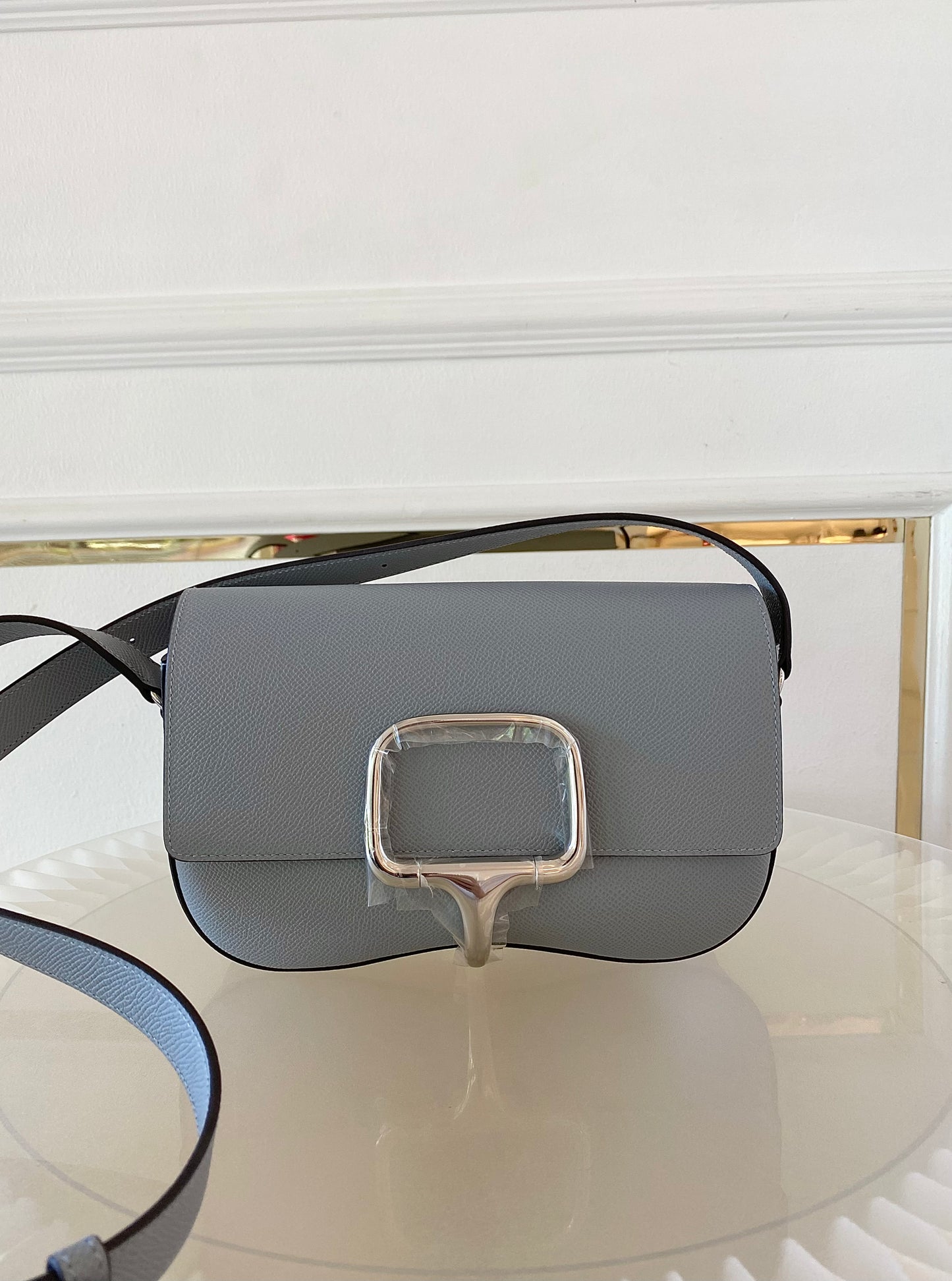 HERMES Della Cavalleria Elan Gris Pale Epsom PHW