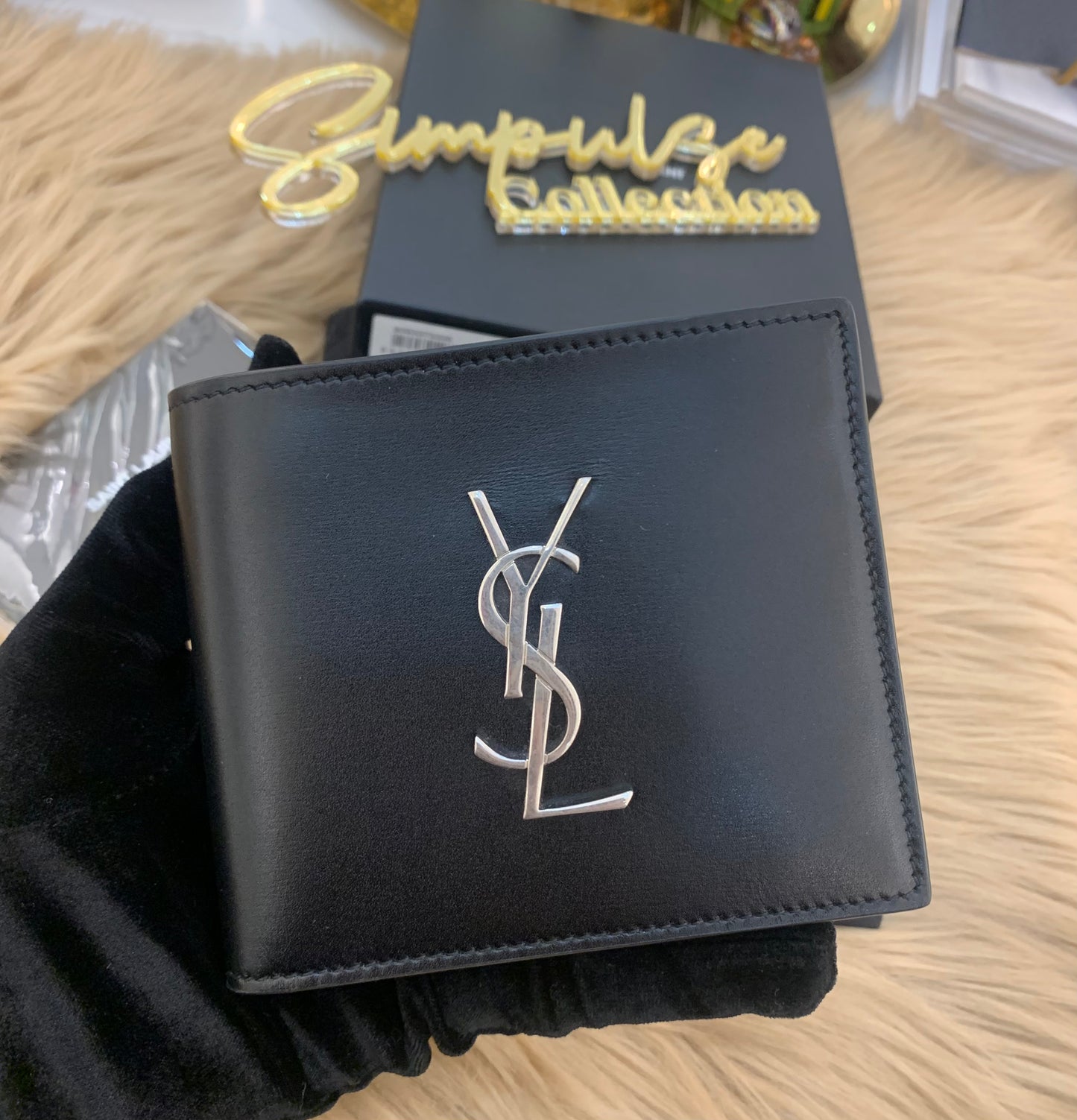 Y S L Mens Bifold Wallet