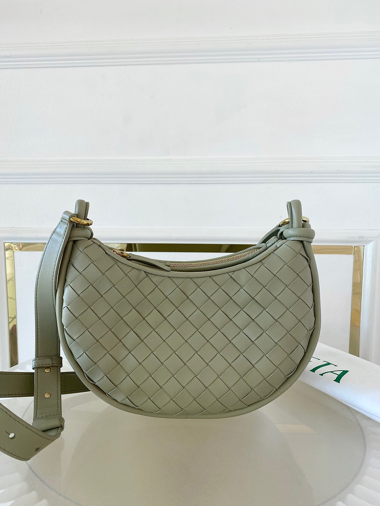 BOTTEGA VENETA Gemelli Hobo travertine Adjustable Strap