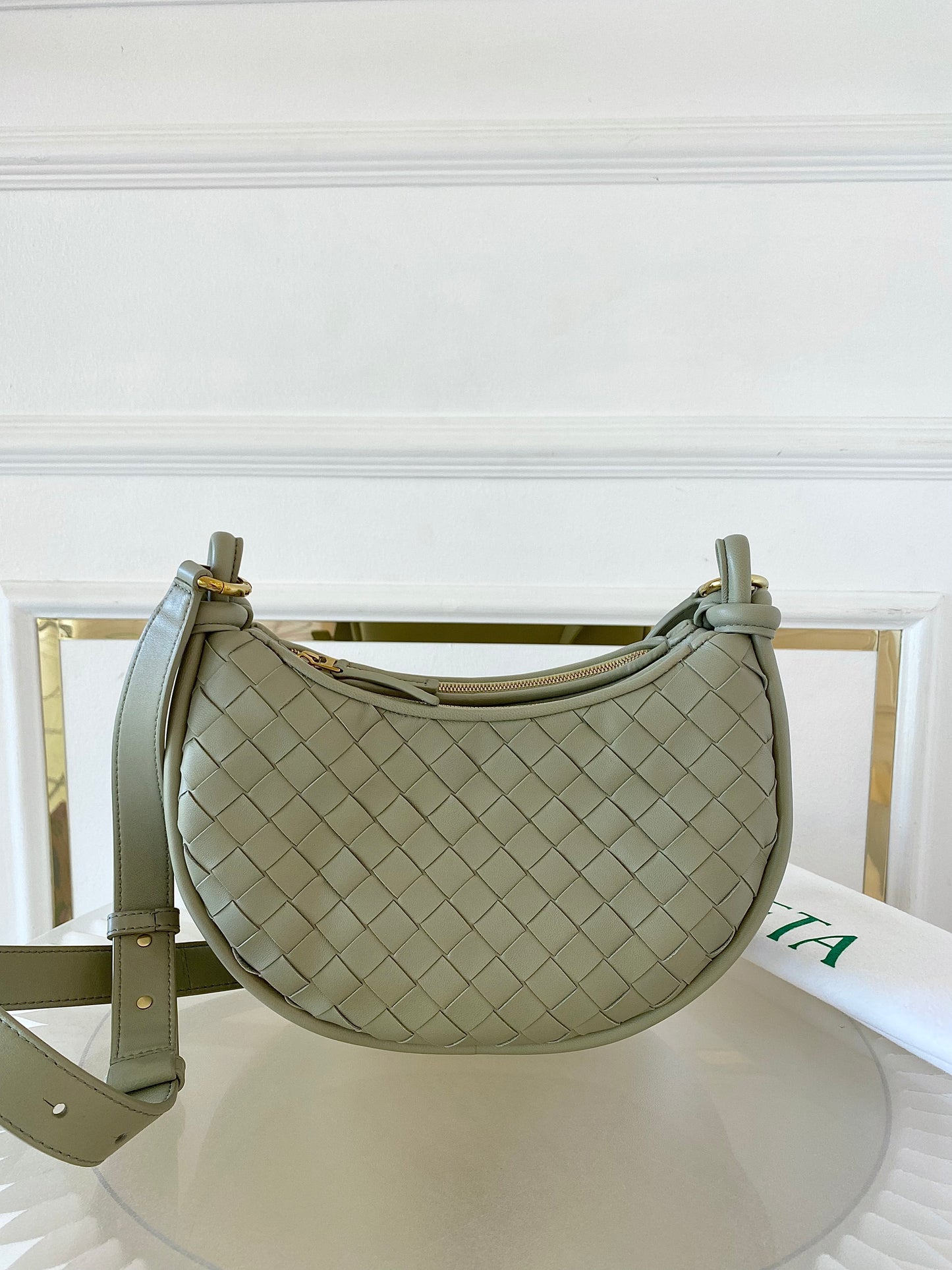 BOTTEGA VENETA Gemelli Hobo travertine Adjustable Strap