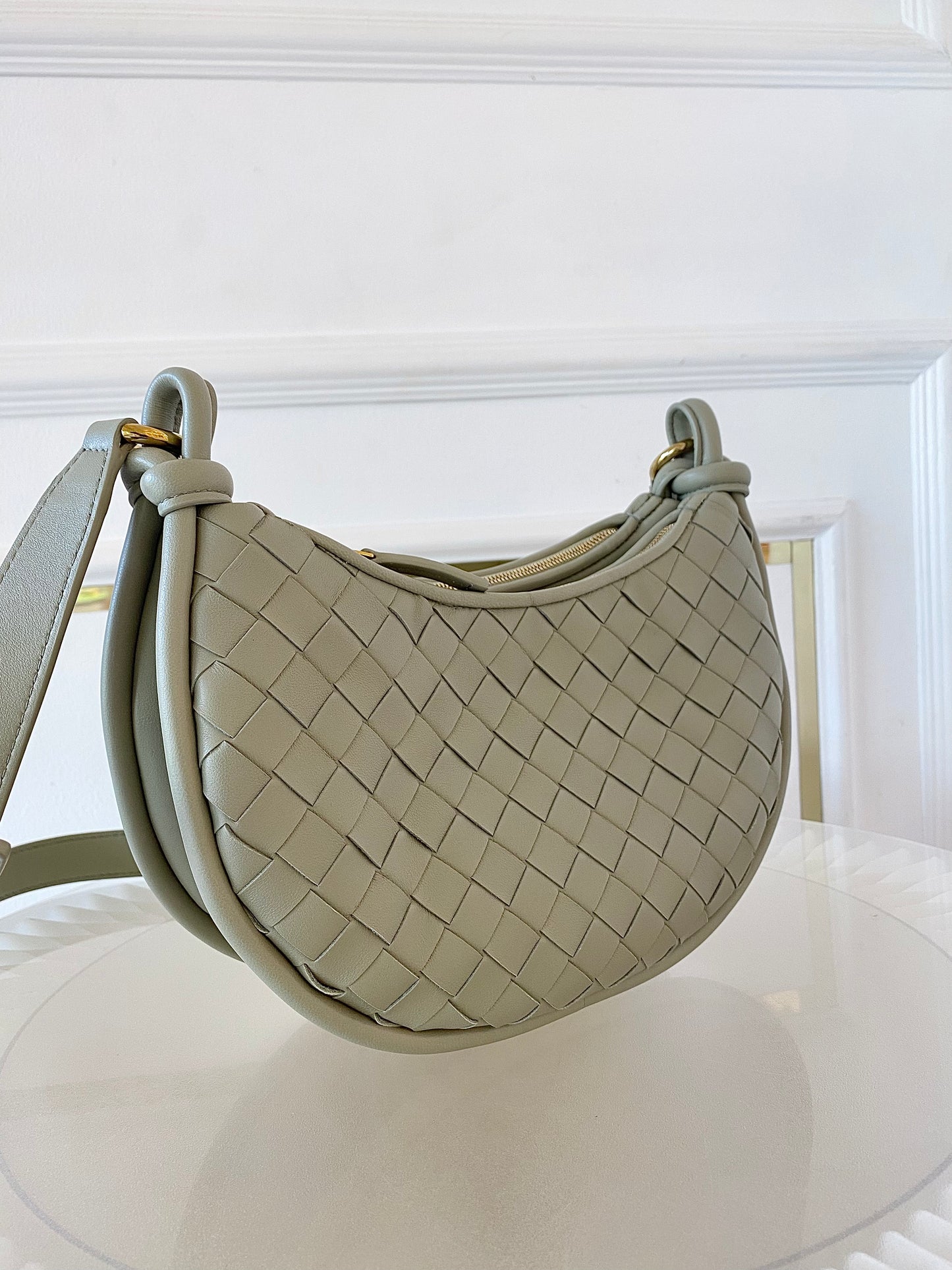 BOTTEGA VENETA Gemelli Hobo travertine Adjustable Strap
