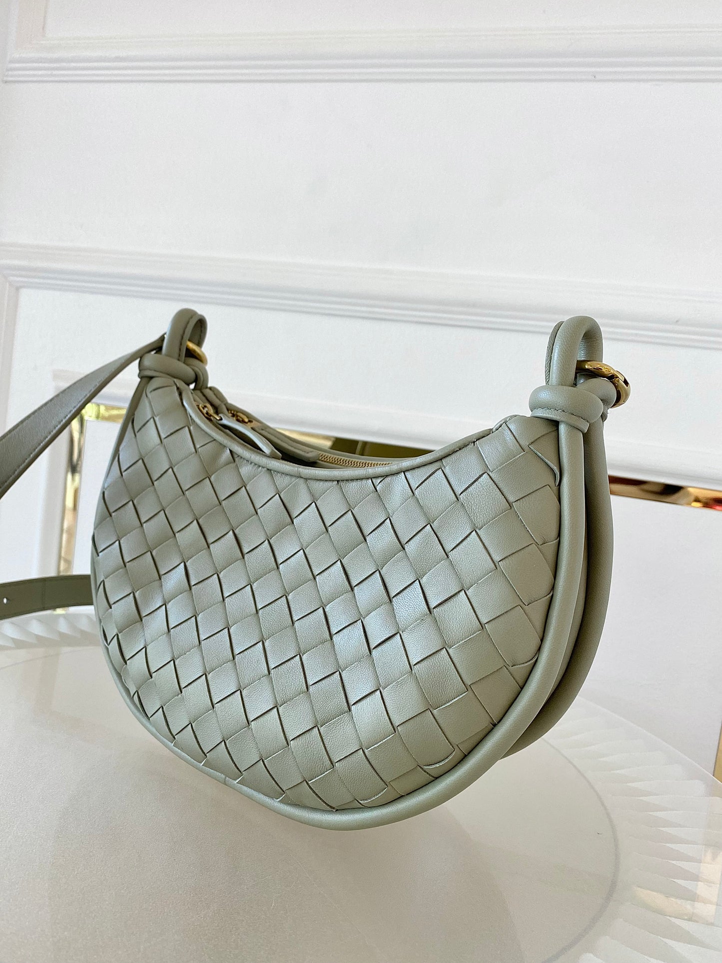 BOTTEGA VENETA Gemelli Hobo travertine Adjustable Strap