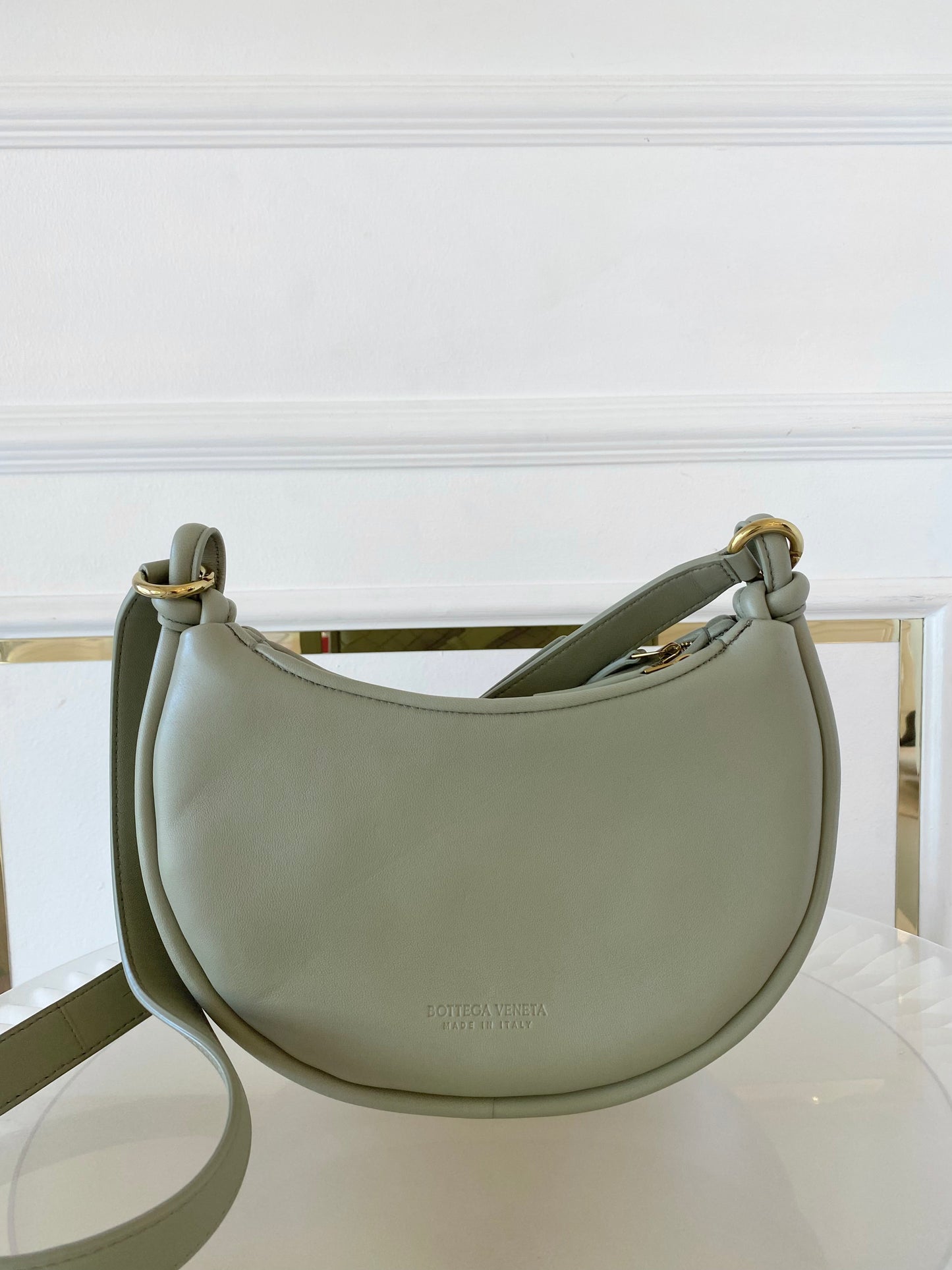 BOTTEGA VENETA Gemelli Hobo travertine Adjustable Strap