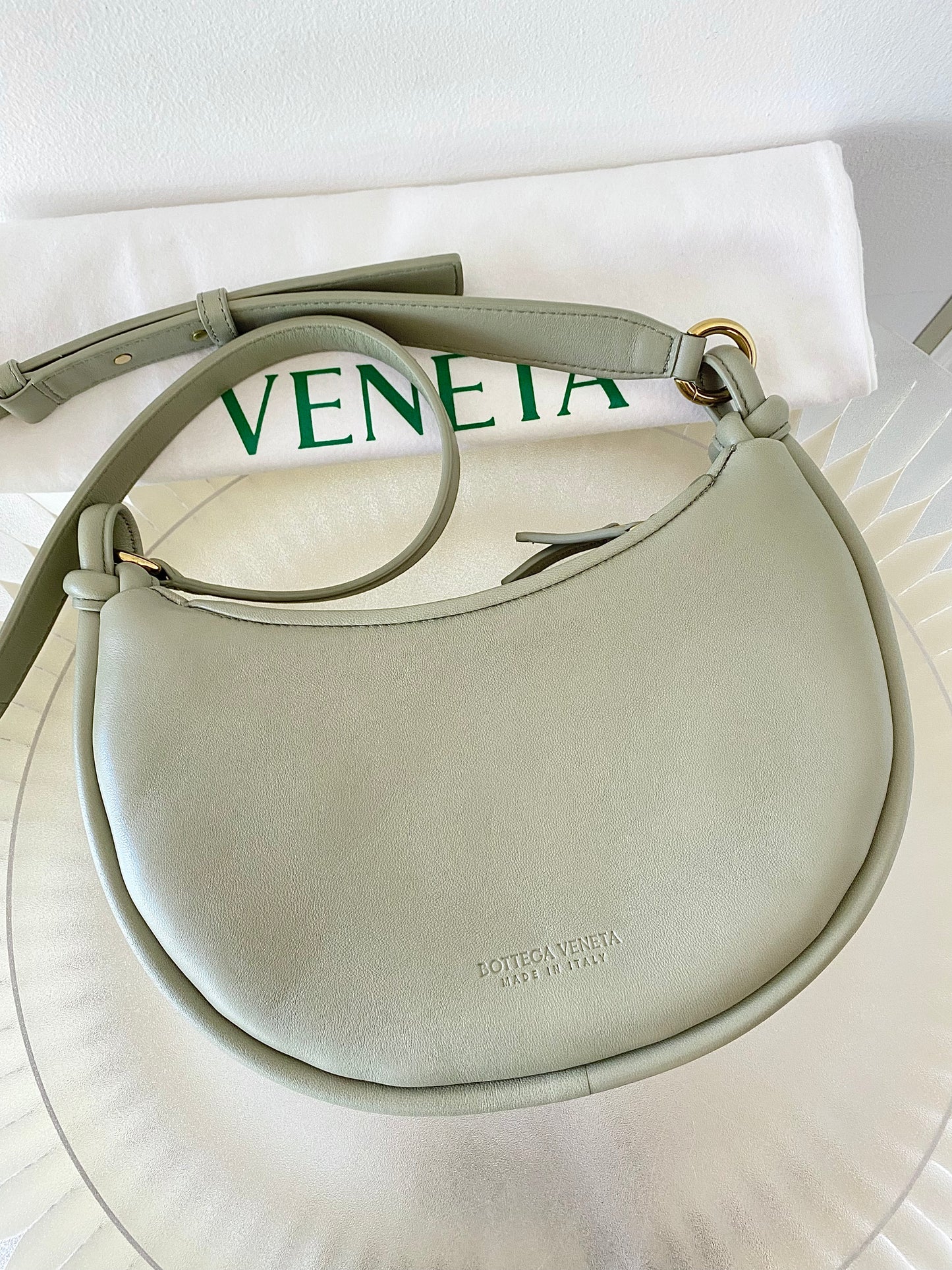 BOTTEGA VENETA Gemelli Hobo travertine Adjustable Strap