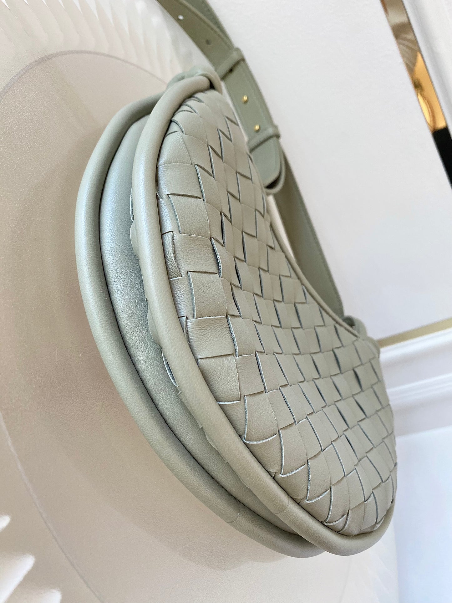 BOTTEGA VENETA Gemelli Hobo travertine Adjustable Strap