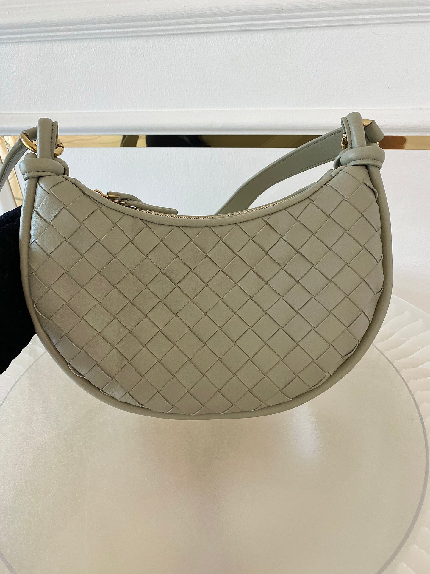 BOTTEGA VENETA Gemelli Hobo travertine Adjustable Strap