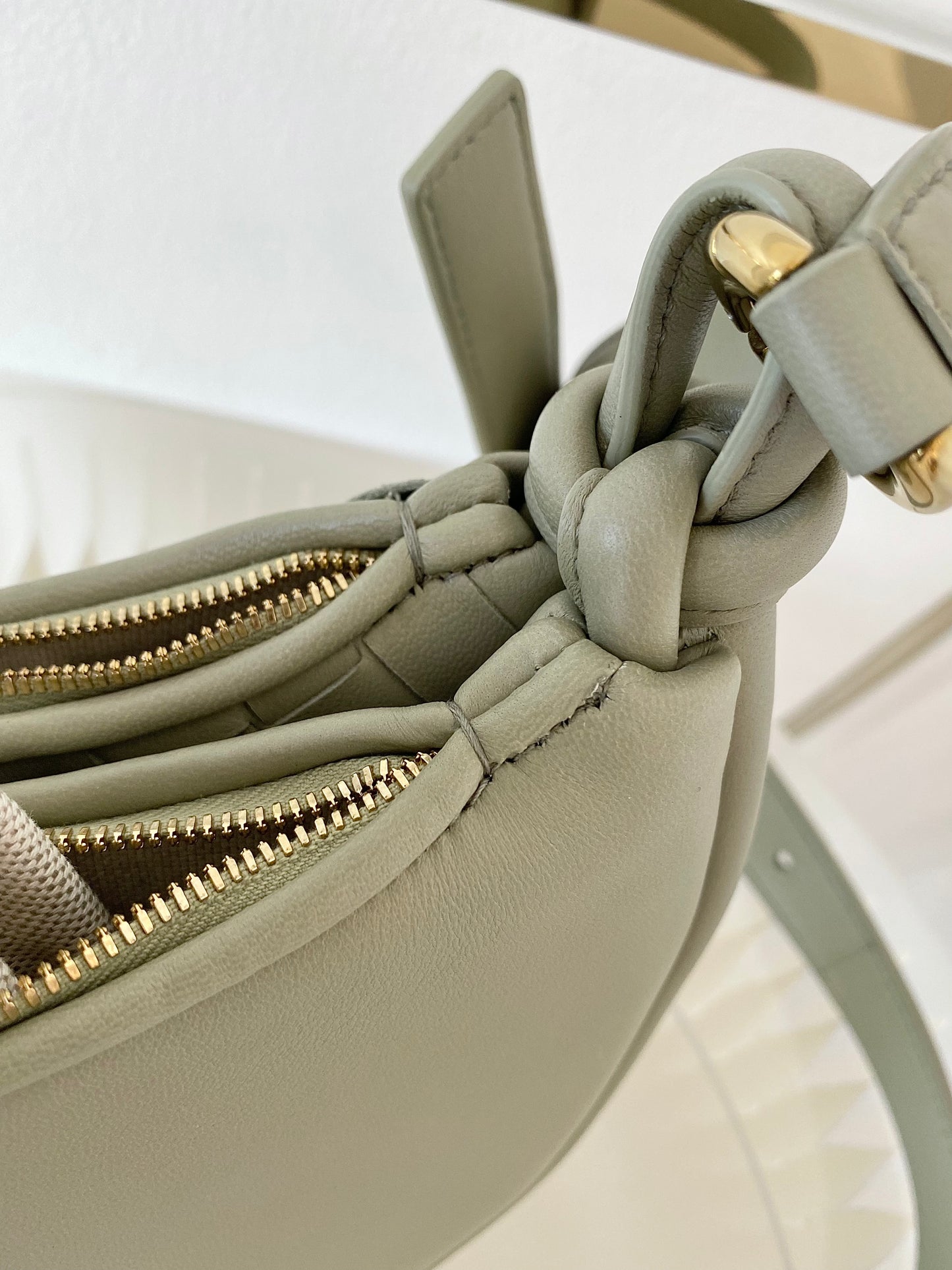 BOTTEGA VENETA Gemelli Hobo travertine Adjustable Strap