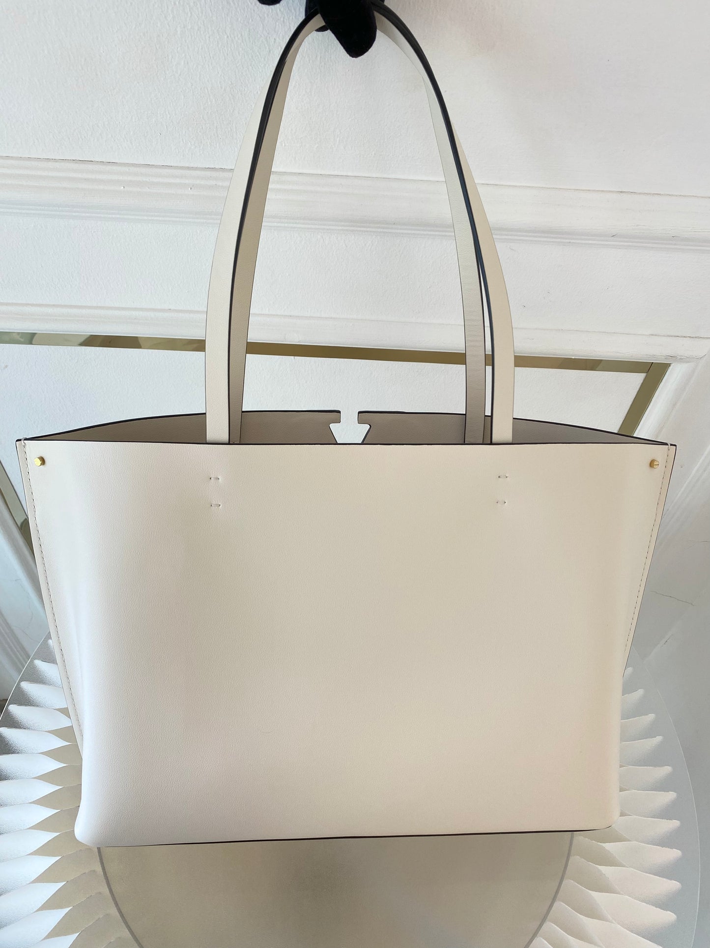 VLTN Fill Me White Ivory Tote Bag