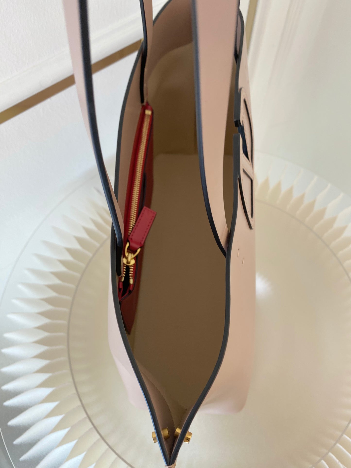VLTN Fill Me Calfskin Leather Tote Bag