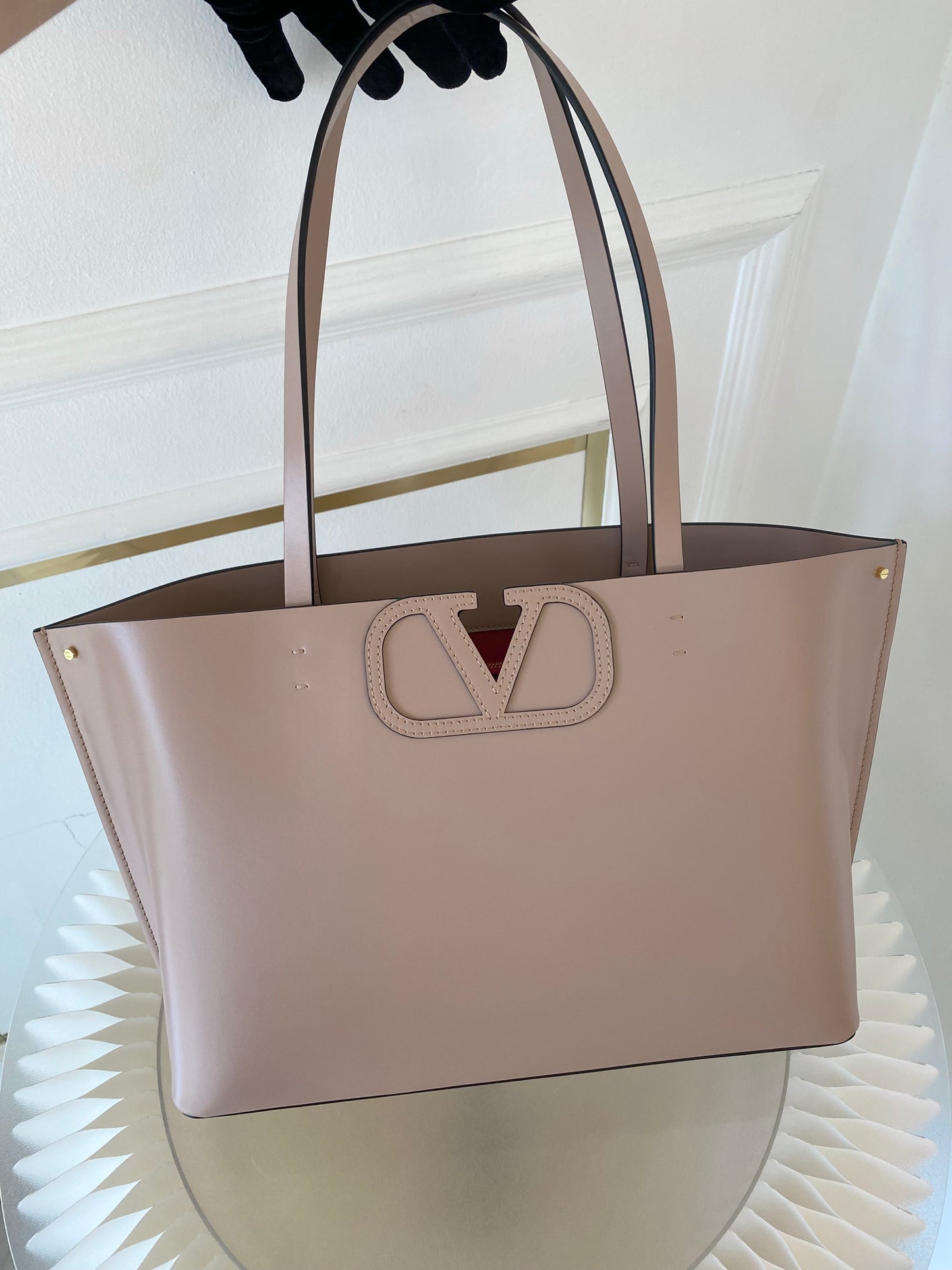 VLTN Fill Me Calfskin Leather Tote Bag