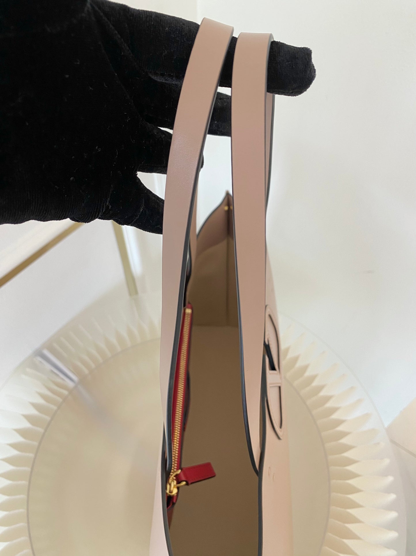 VLTN Fill Me Calfskin Leather Tote Bag