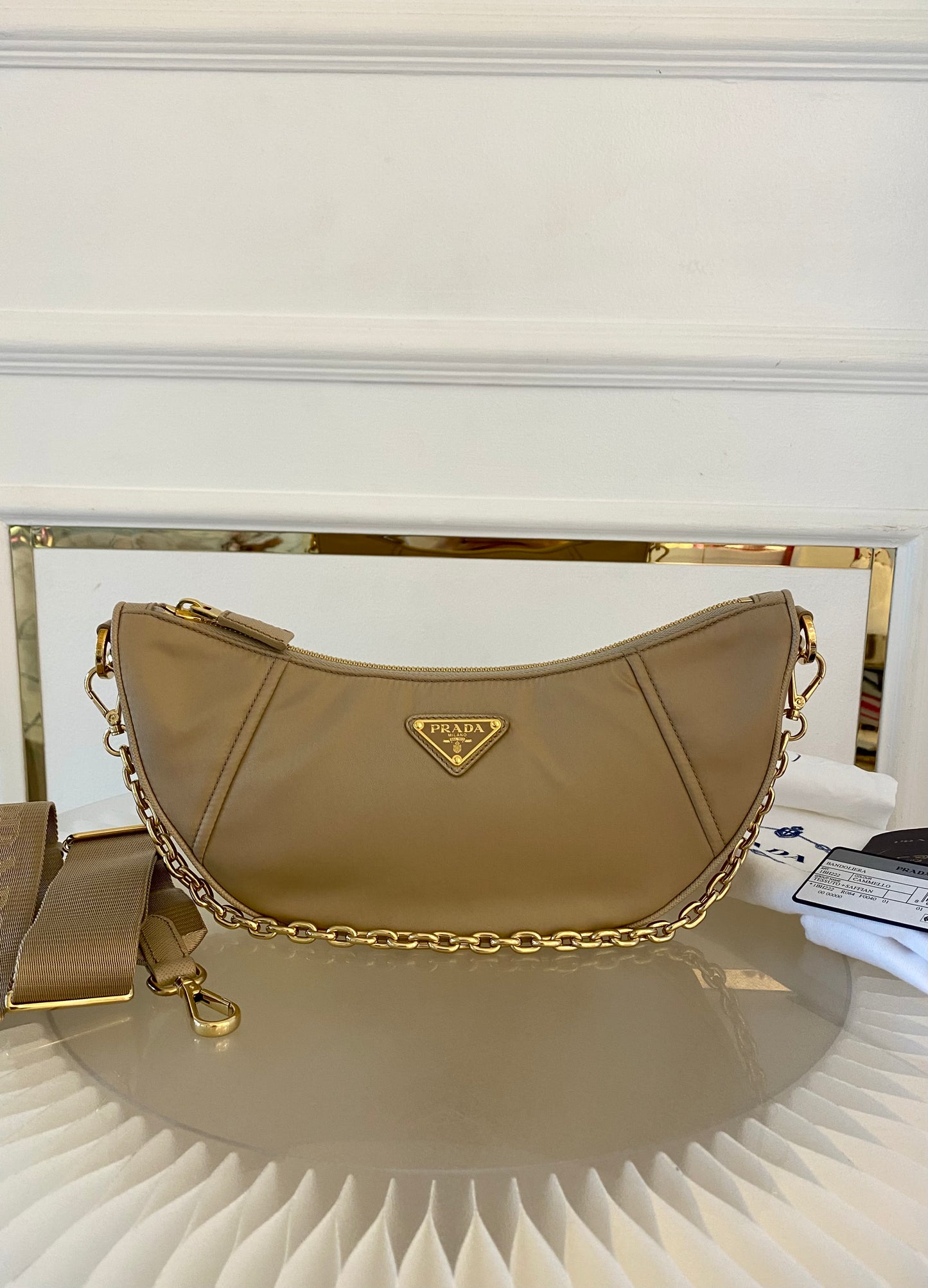 PRADA Demi - Lune Re-Nylon Crossbody Bag