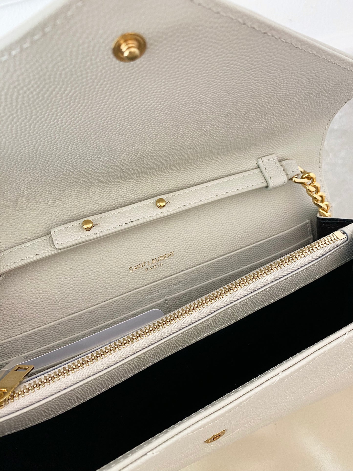 YVES SAINT LAURENT Cassandre Metelasse Envelope WOC GHW