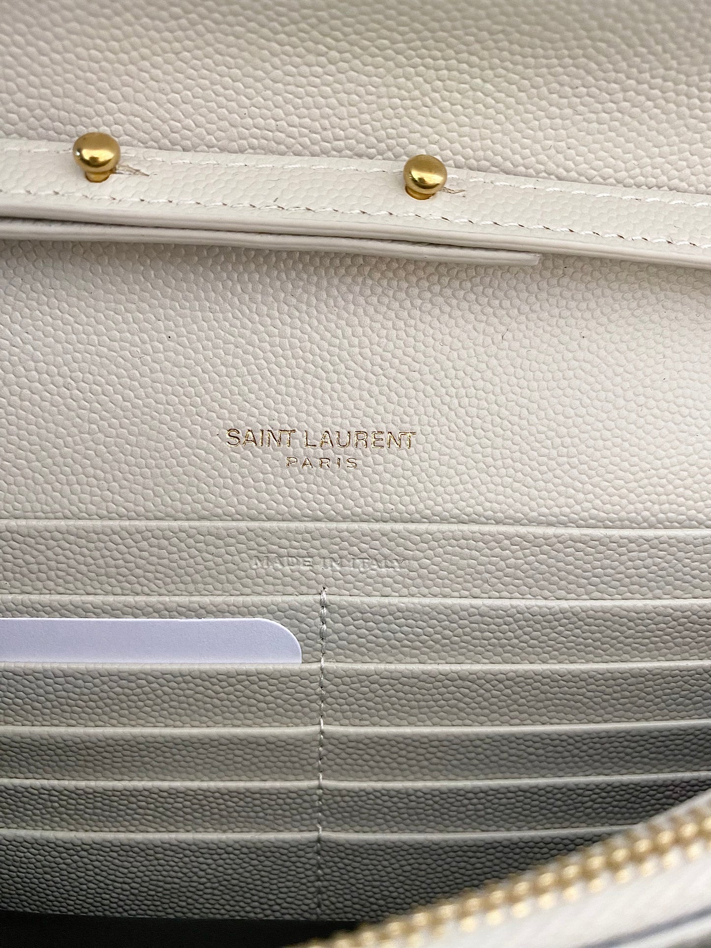 YVES SAINT LAURENT Cassandre Metelasse Envelope WOC GHW