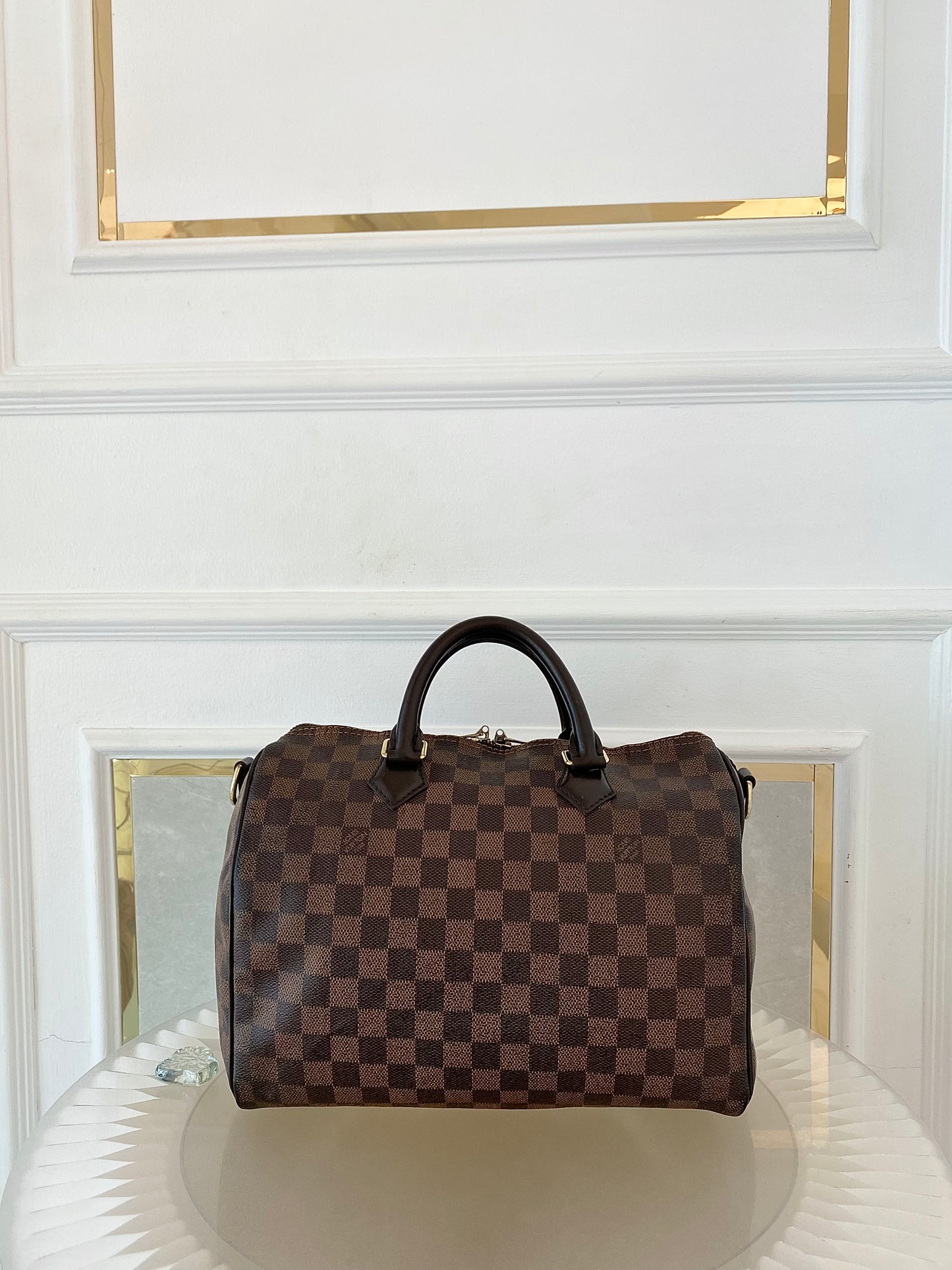 LOUIS VUITTON Speedy Bandoulière 30 in Damier Ebene