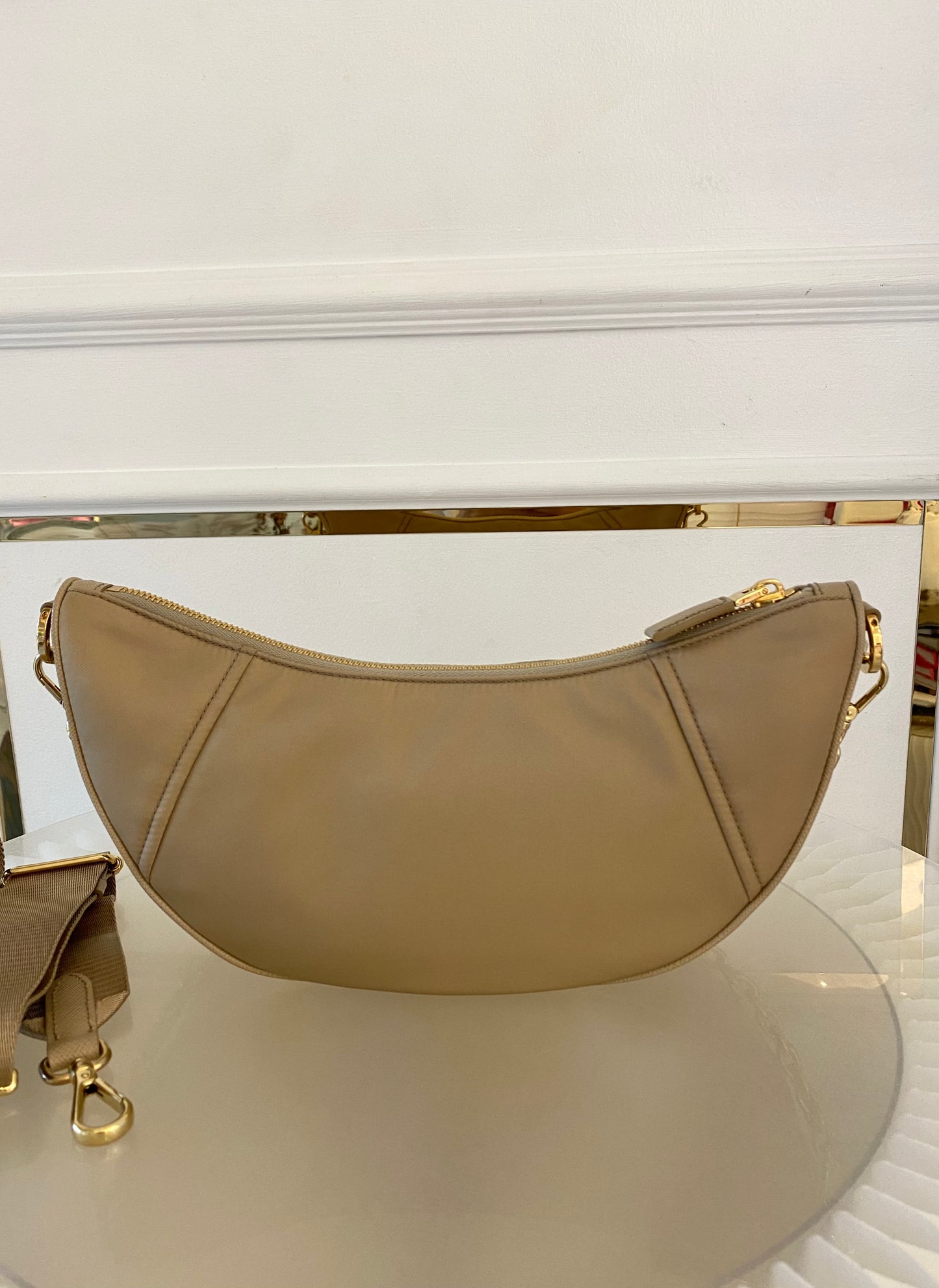 PRADA Demi - Lune Re-Nylon Crossbody Bag