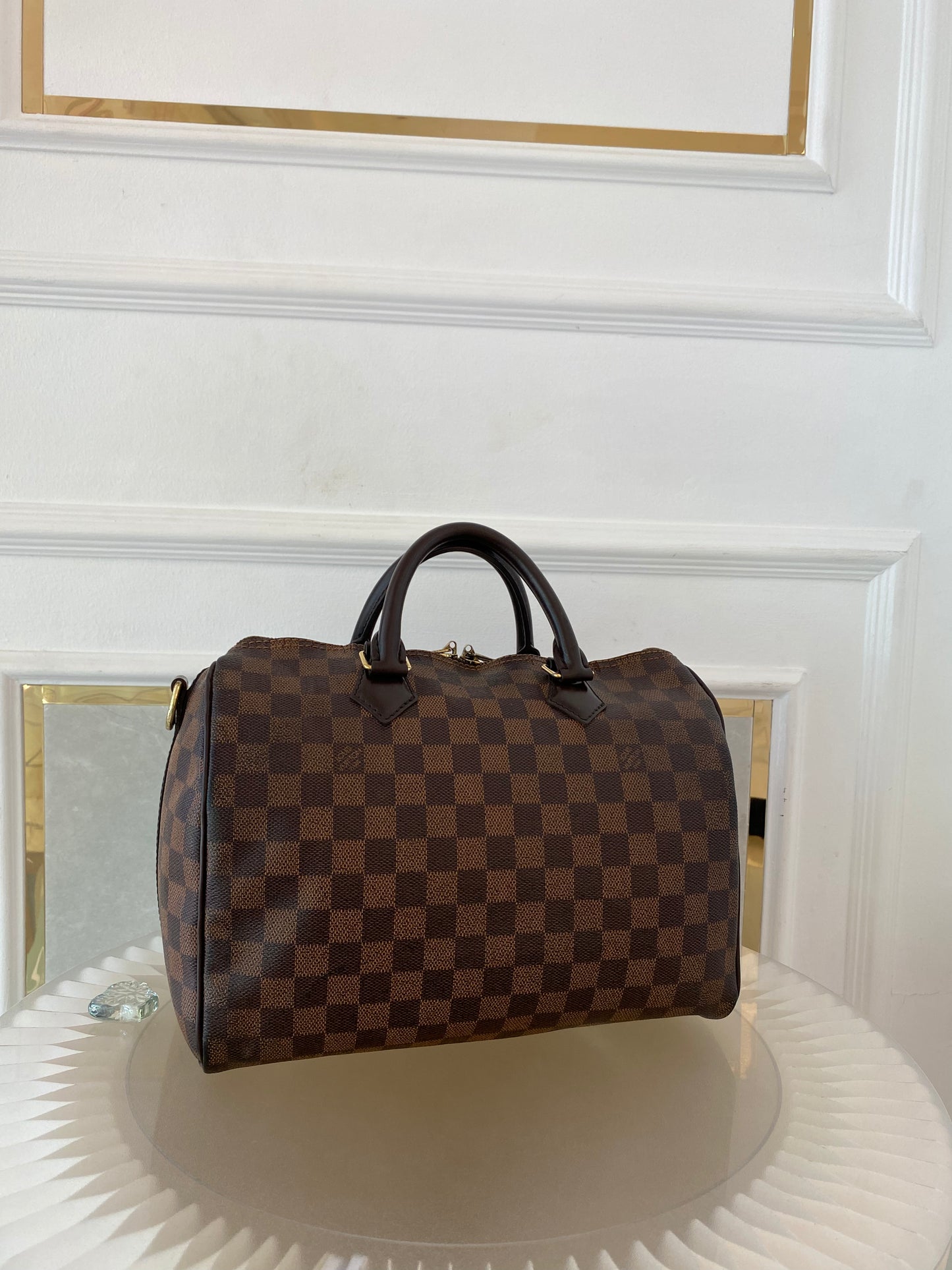 LOUIS VUITTON Speedy Bandoulière 30 in Damier Ebene