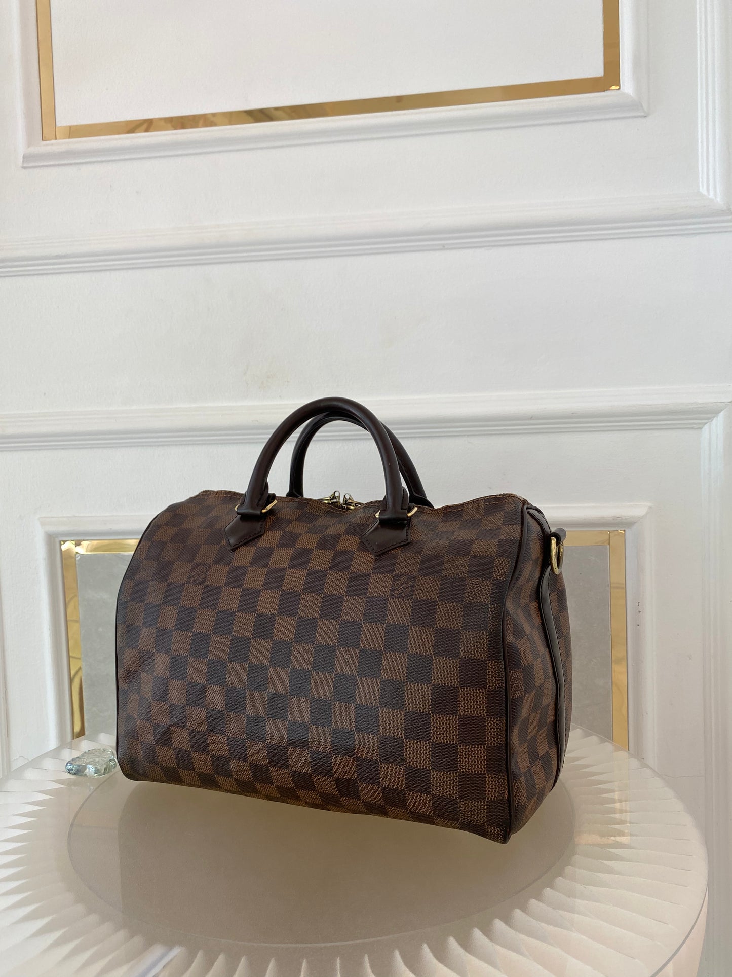 LOUIS VUITTON Speedy Bandoulière 30 in Damier Ebene