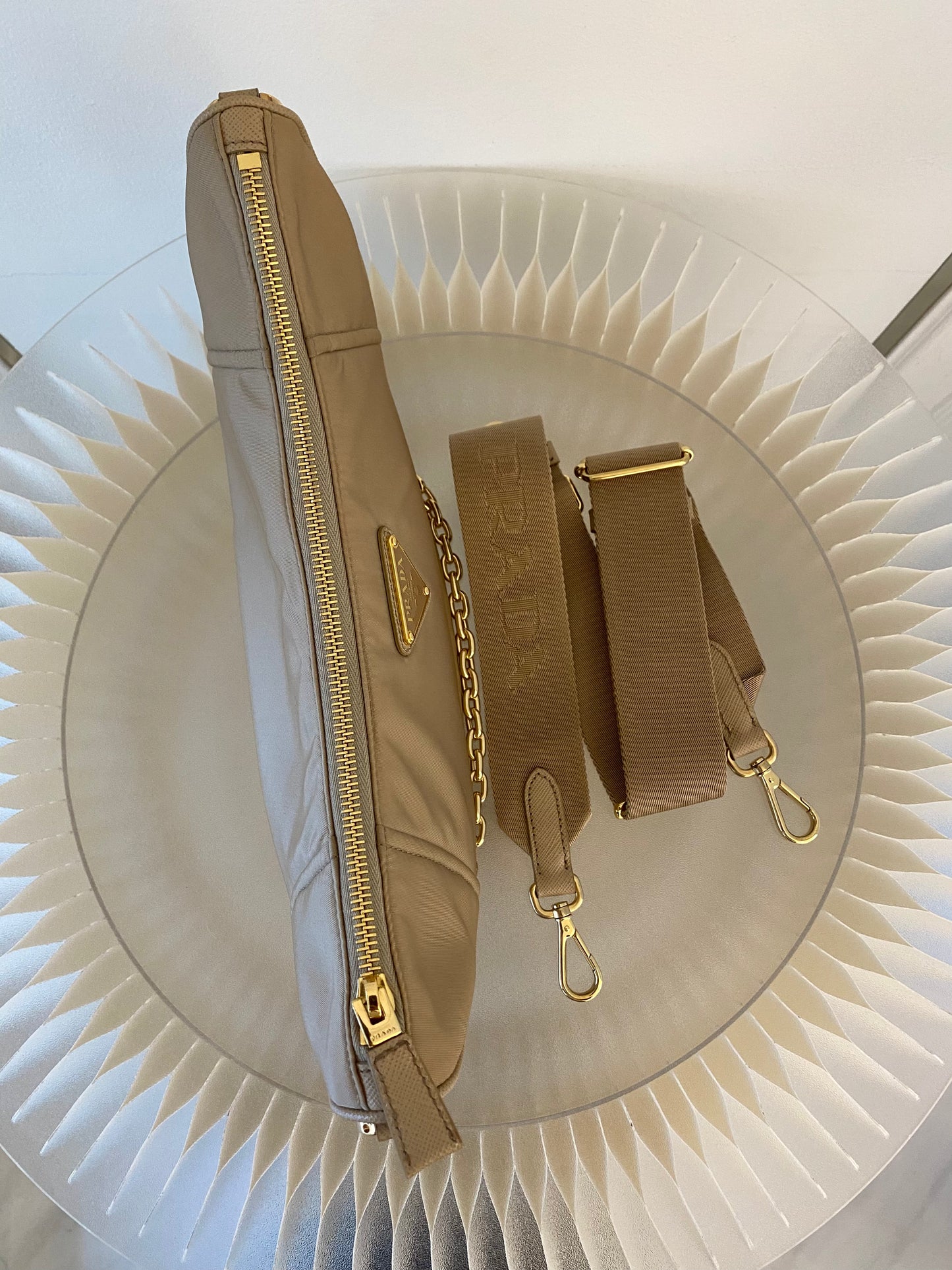 PRADA Demi - Lune Re-Nylon Crossbody Bag