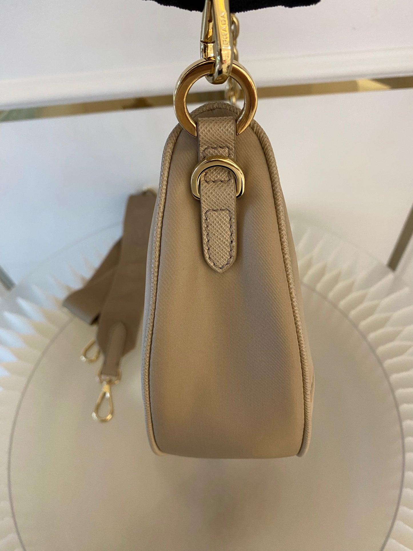 PRADA Demi - Lune Re-Nylon Crossbody Bag