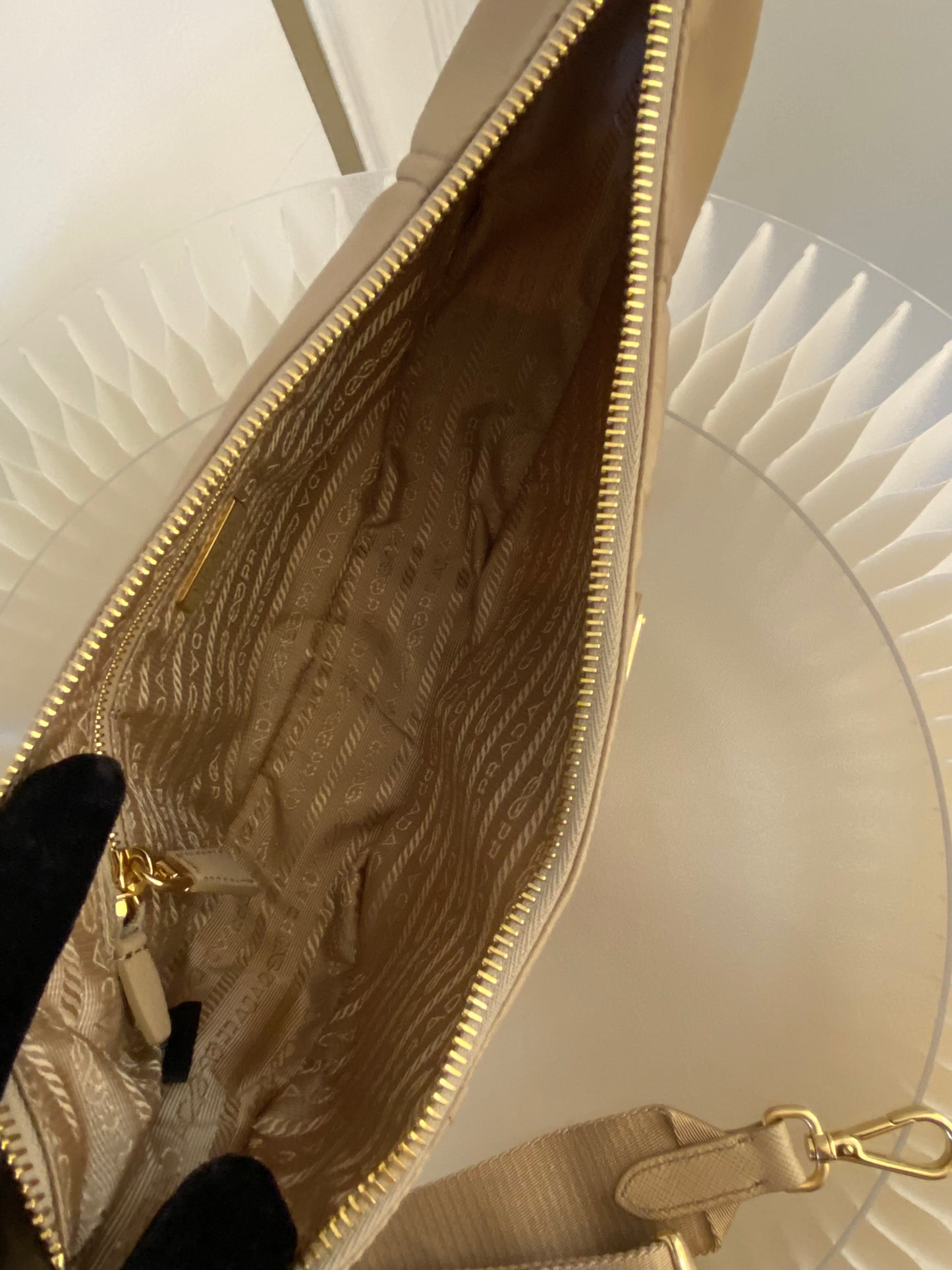 PRADA Demi - Lune Re-Nylon Crossbody Bag