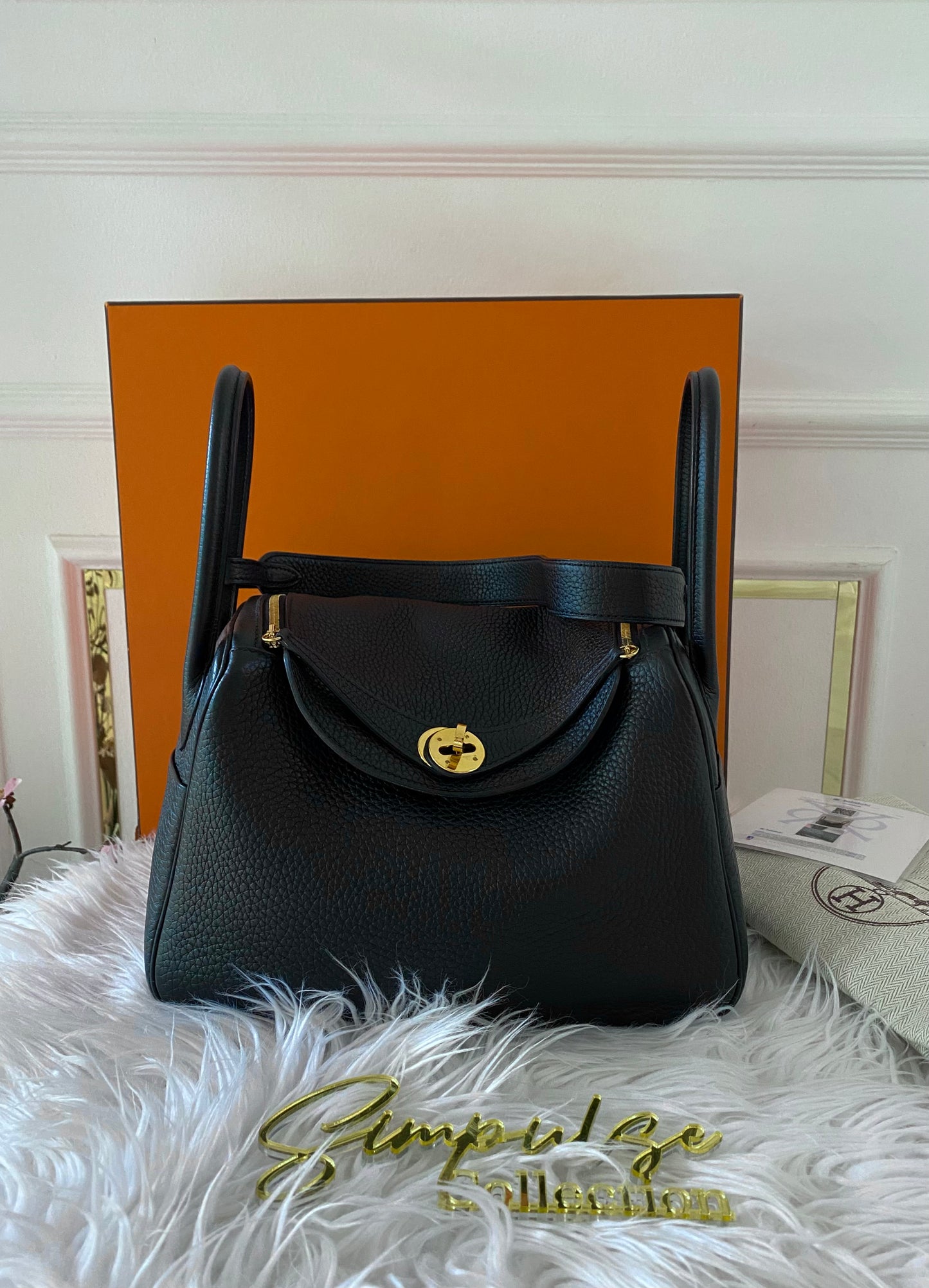 Hermes Lindy 26 Black GHW
