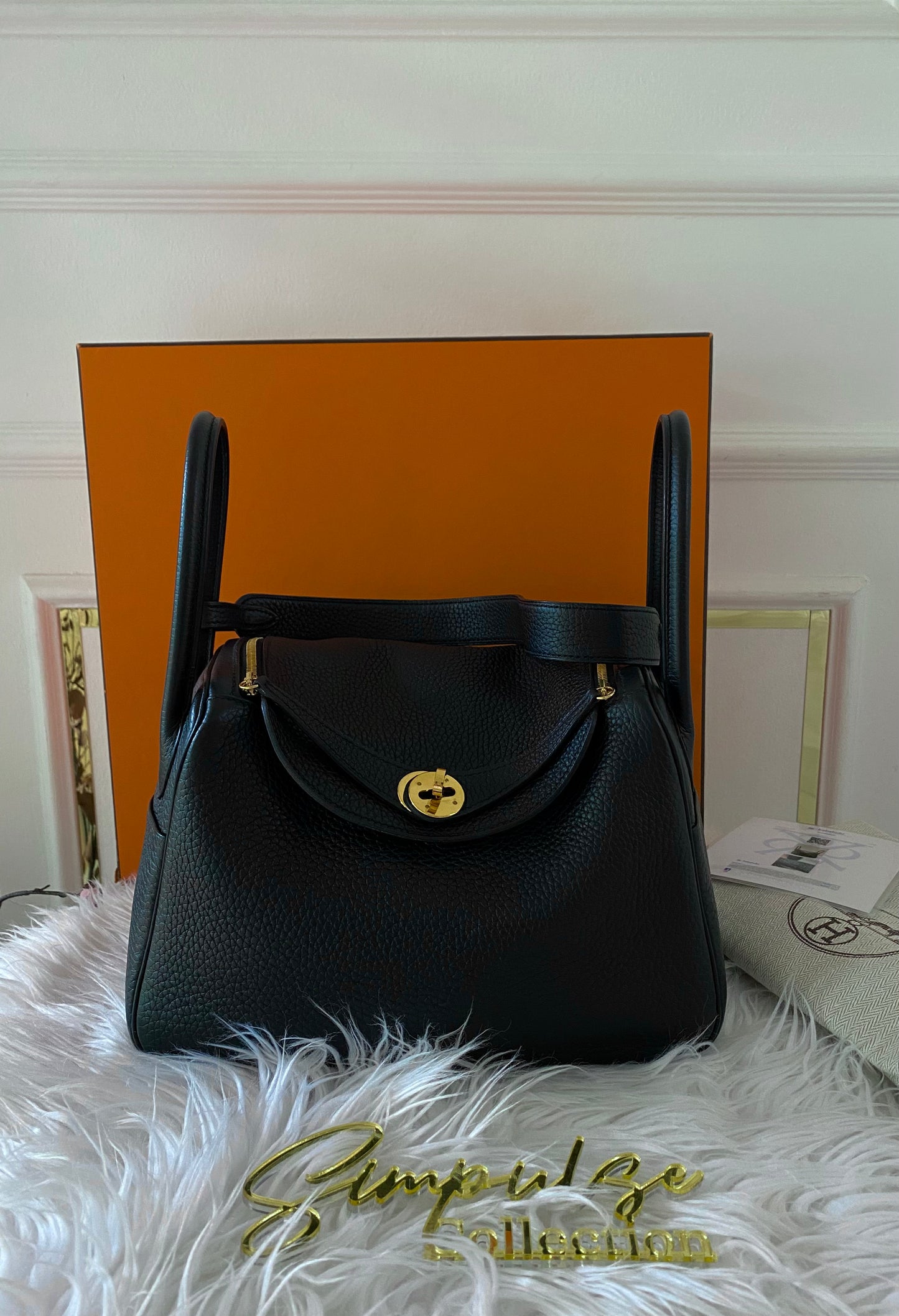 Hermes Lindy 26 Black GHW
