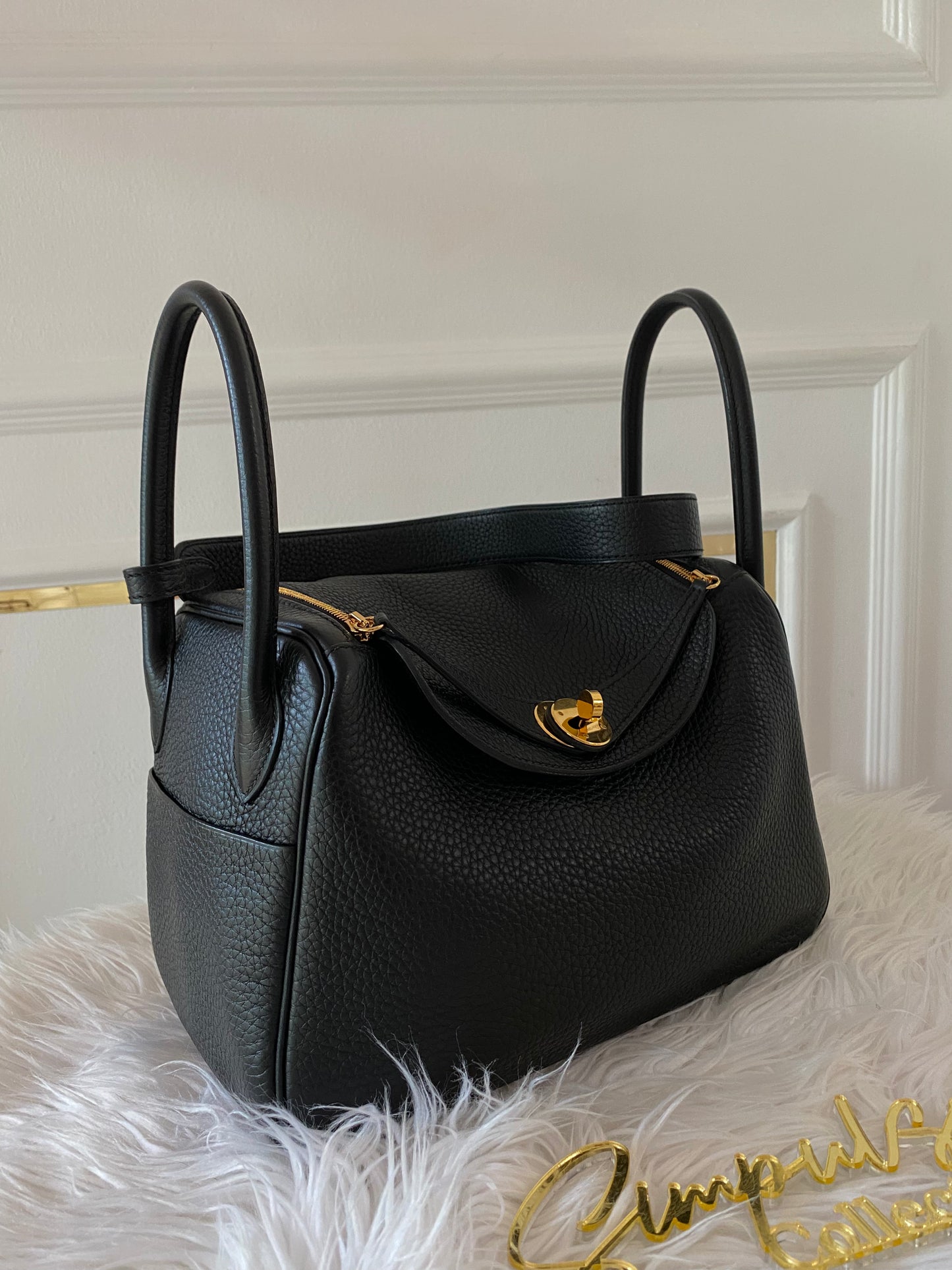 Hermes Lindy 26 Black GHW