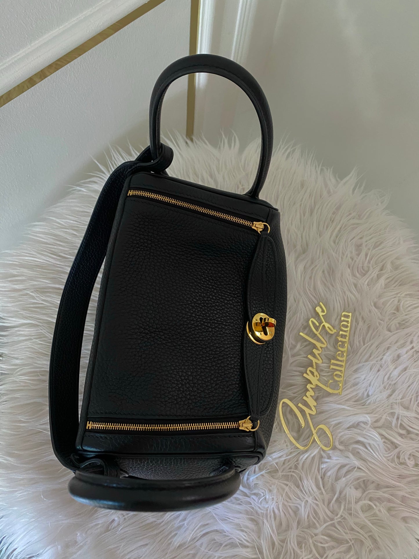 Hermes Lindy 26 Black GHW