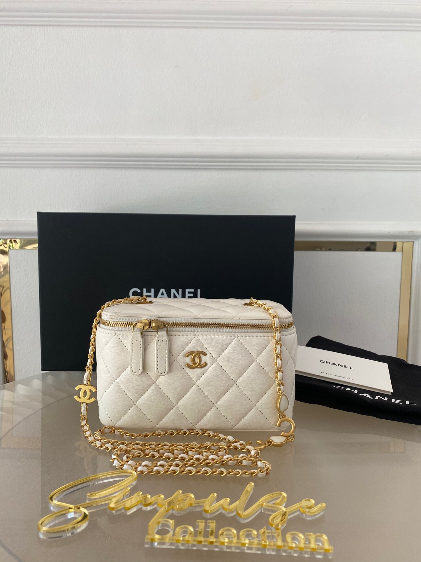 Chanel Vanity Coco White Gold