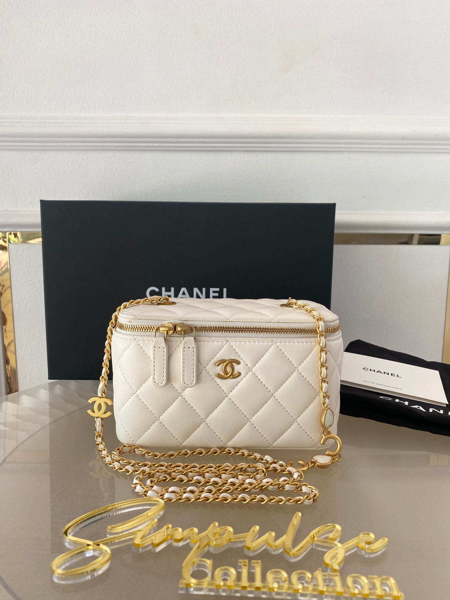 Chanel Vanity Coco White Gold