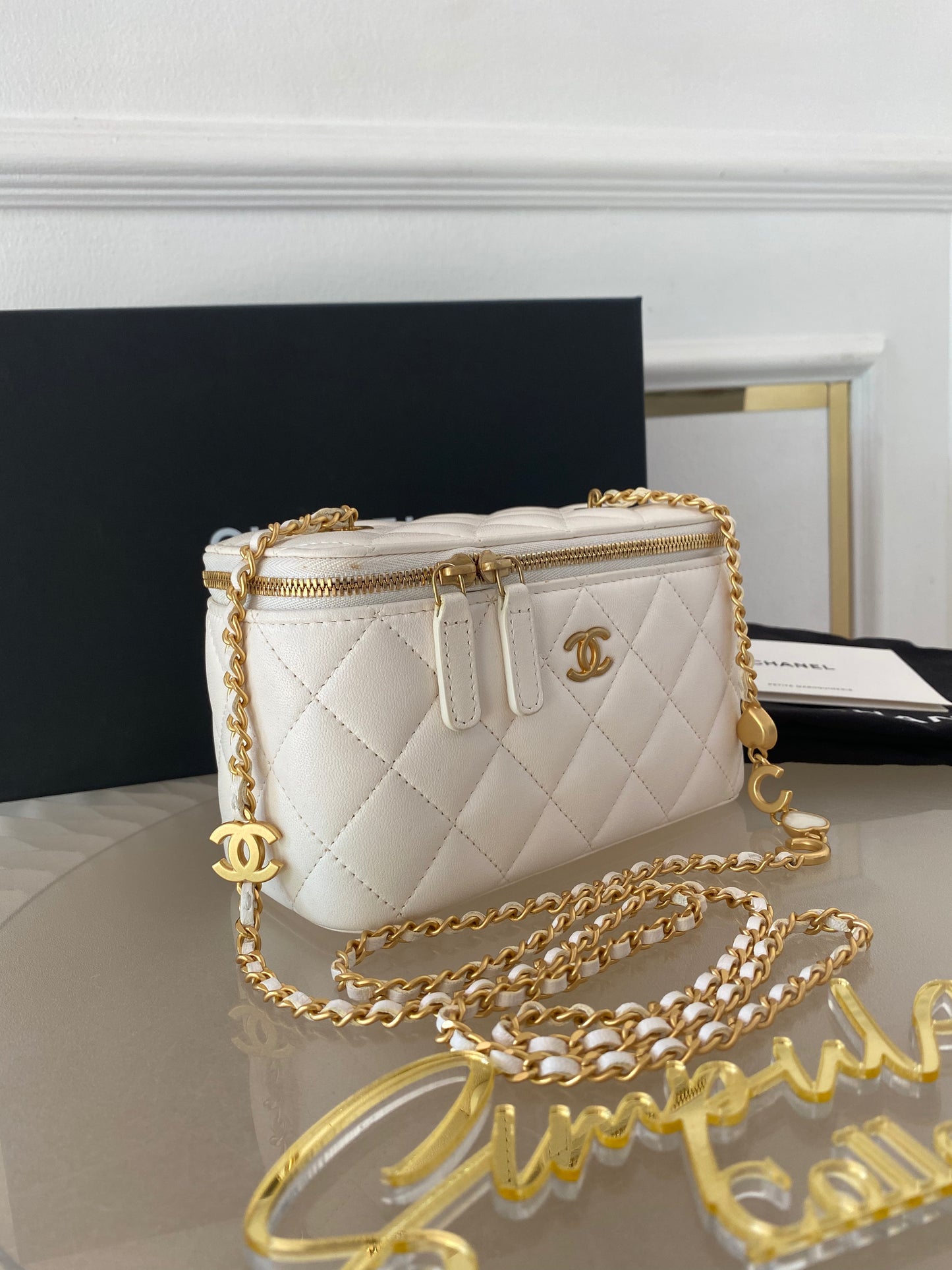 Chanel Vanity Coco White Gold