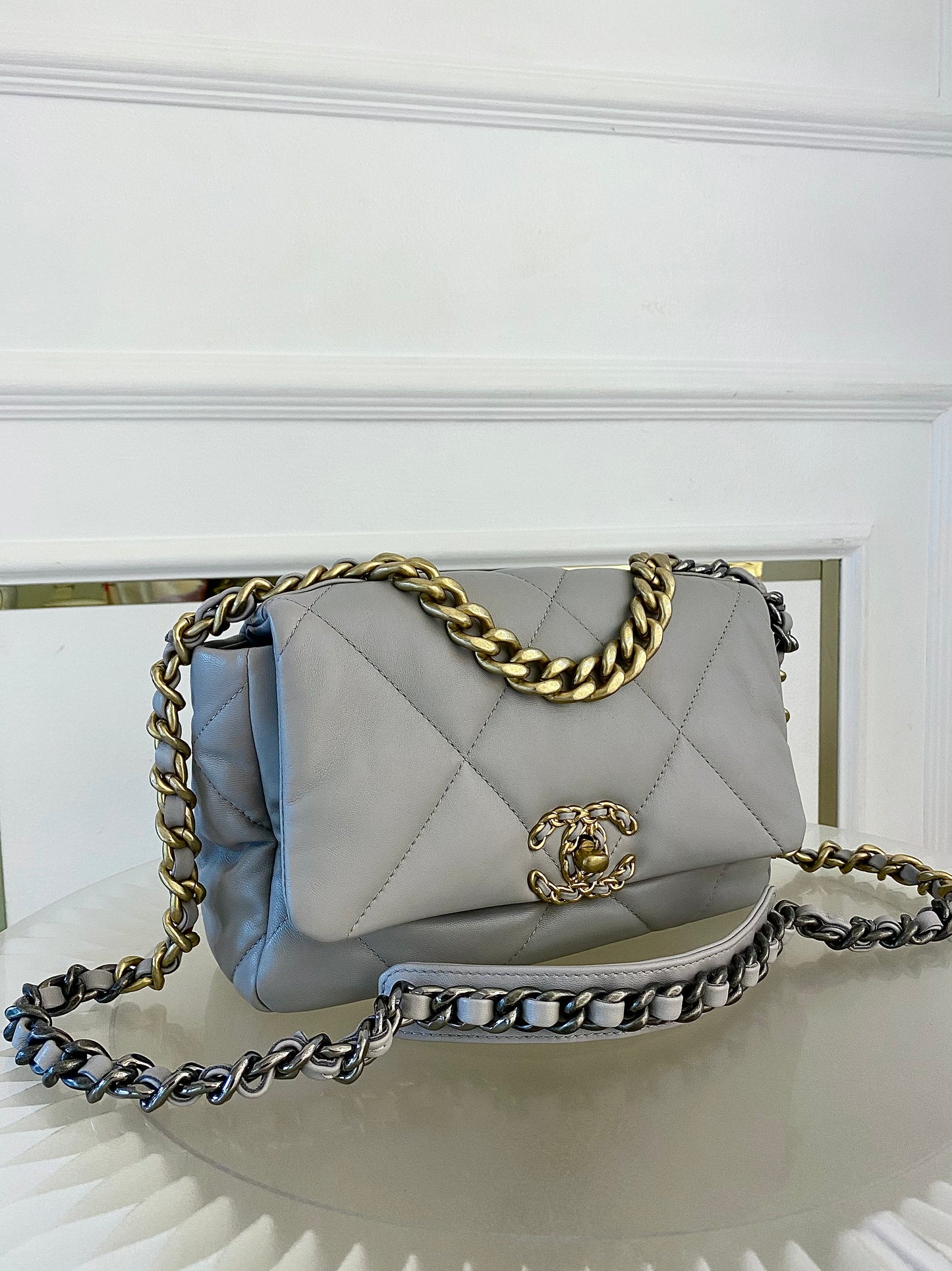 Chanel C19 Grey Small