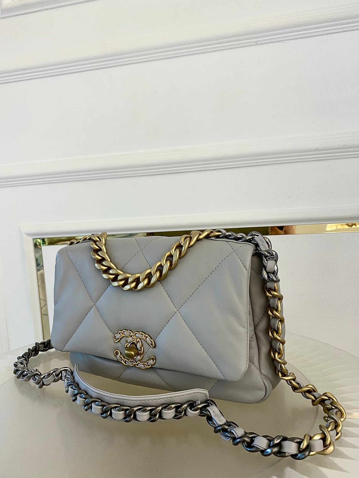 Chanel C19 Grey Small