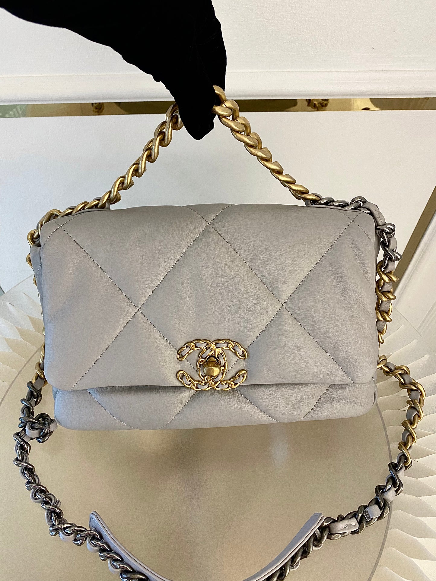 Chanel C19 Grey Small